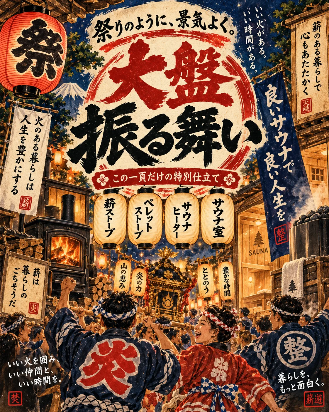 みちのく男気商店 大盤振る舞い ── 祭りのように、景気よく。この一頁だけの特別仕立て