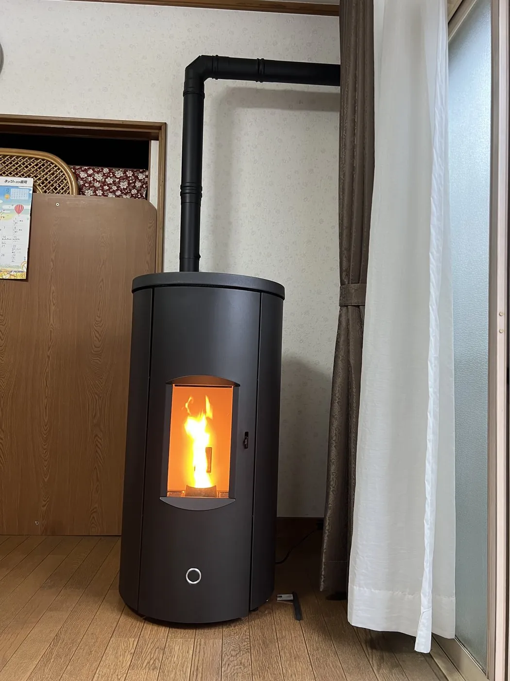 D'STYLE ペレットストーブ施工事例 和のお部屋になじませて