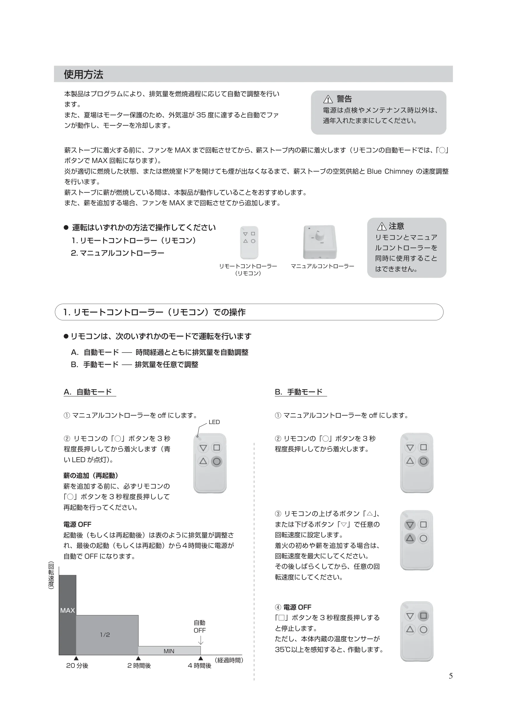  BLUECHIMNEY（2026年版） 取扱説明書 5ページ目