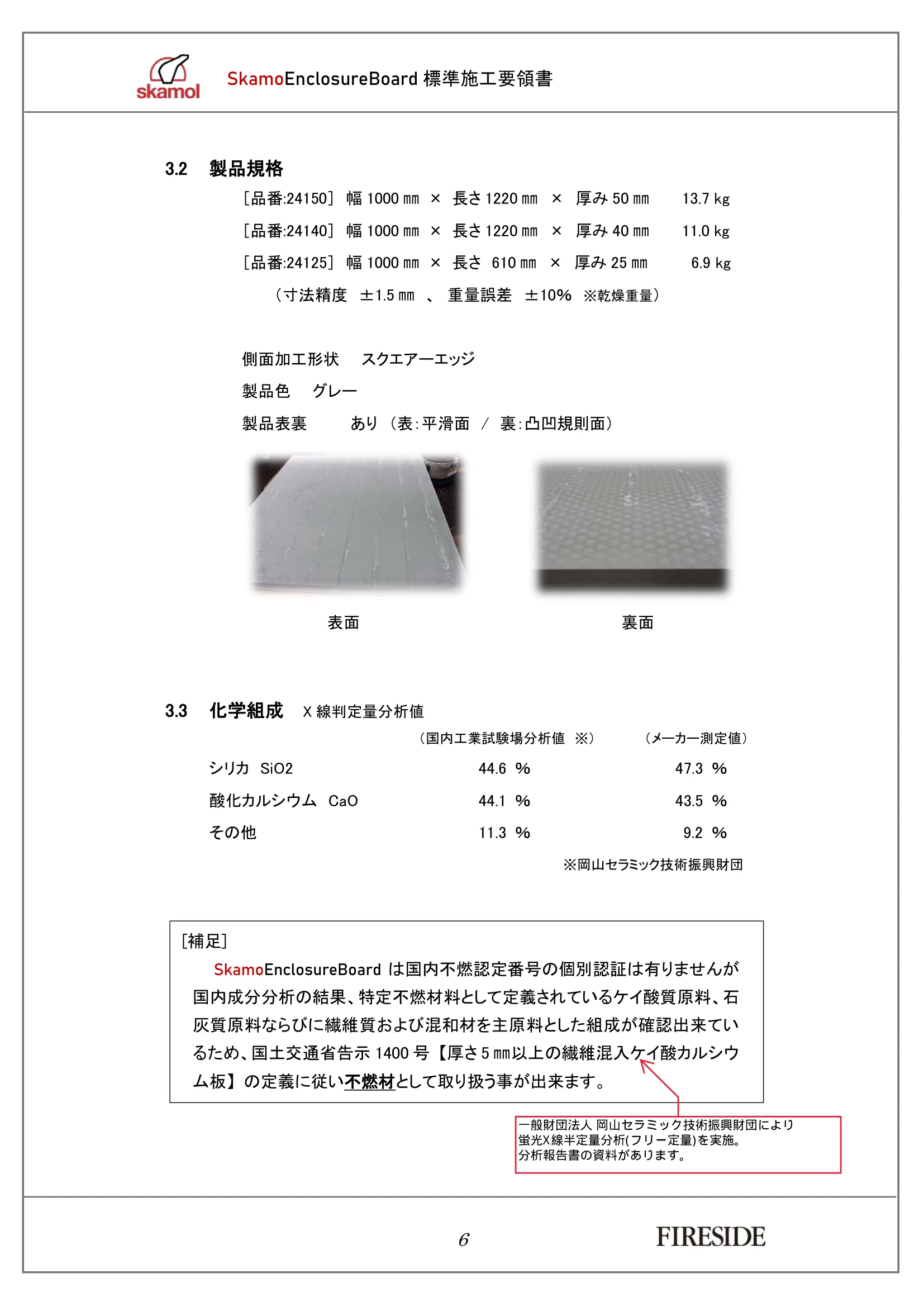  SKAMOL SKAMOENCLOSUREBOARD SEKOU（2026年版） 技術資料 7ページ目