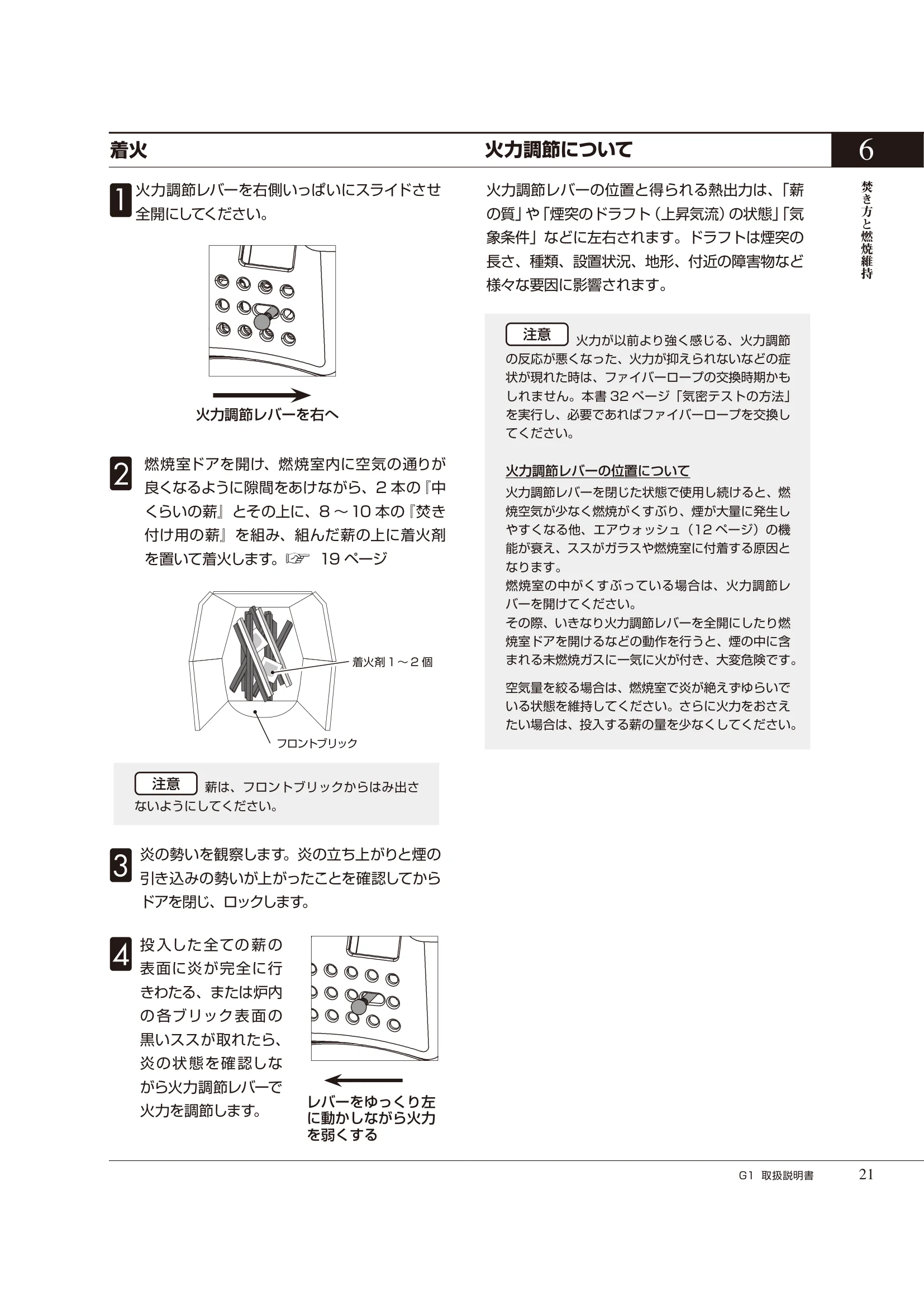 ASTROFLAM G1（2024年版） 取扱説明書 21ページ目