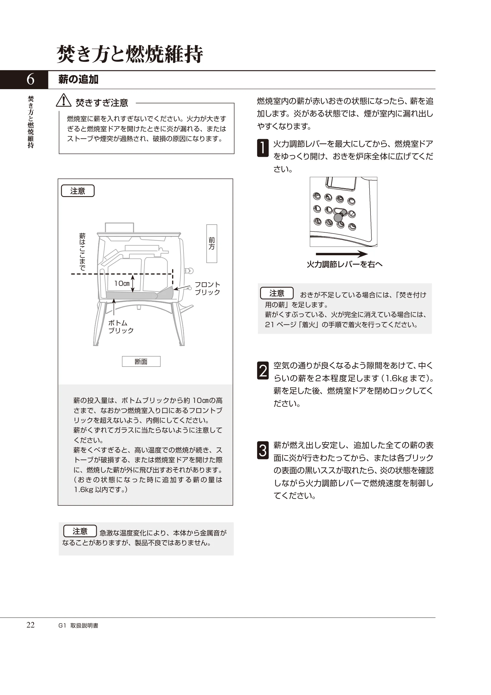  ASTROFLAM G1（2024年版） 取扱説明書 22ページ目