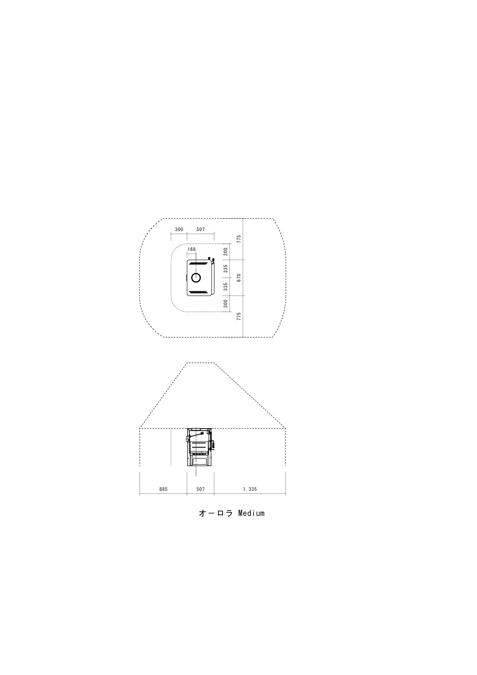 オーロラ MEDIUM 離隔距離