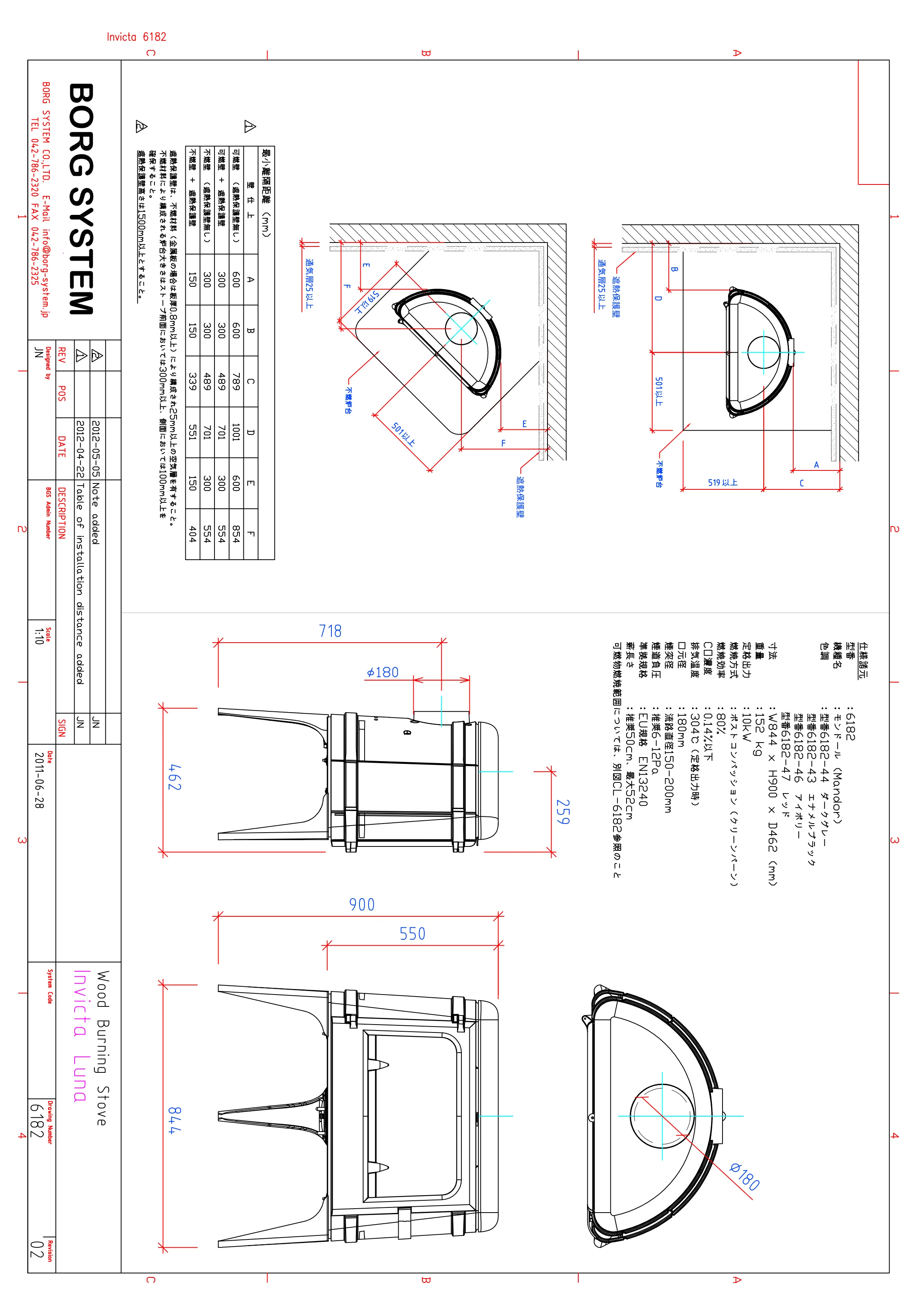 ボルグ 6182 LUNA REV2012 05 05 資料