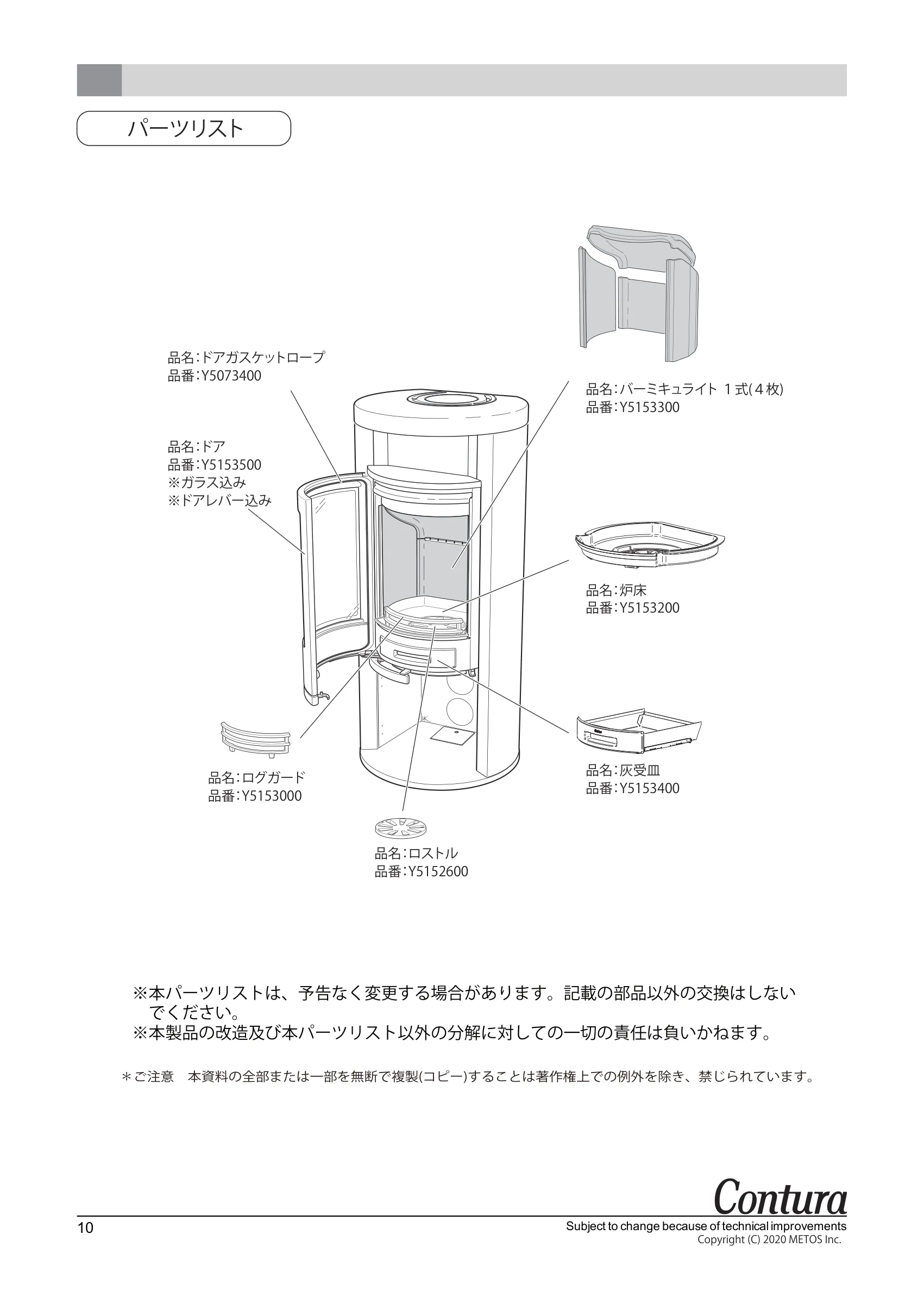 コンツーラ C620G 取扱説明書 10ページ目
