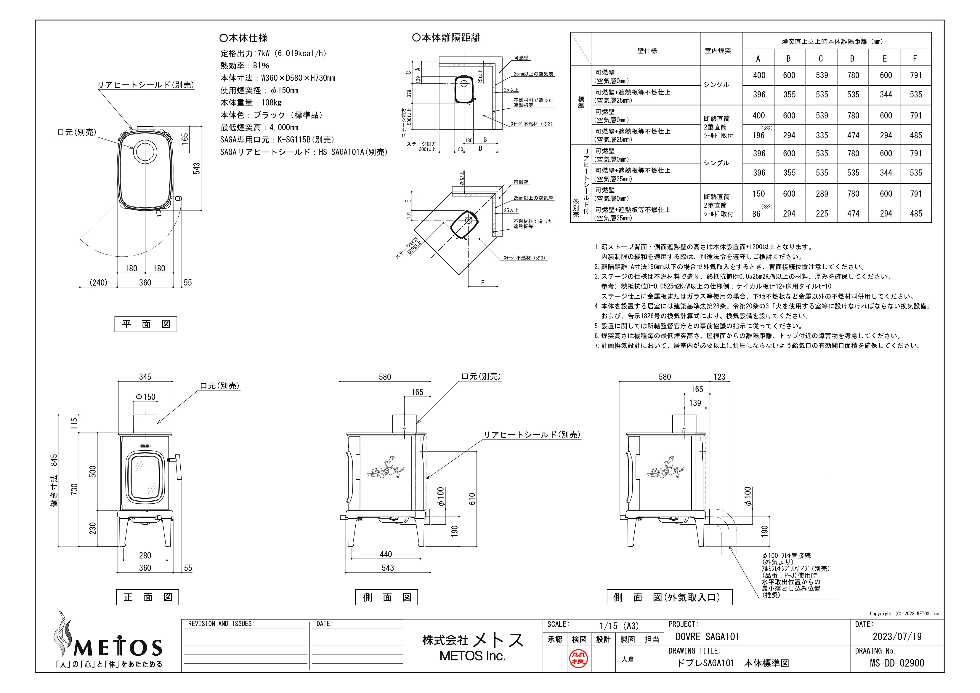 ドブレ SAGA101 図面