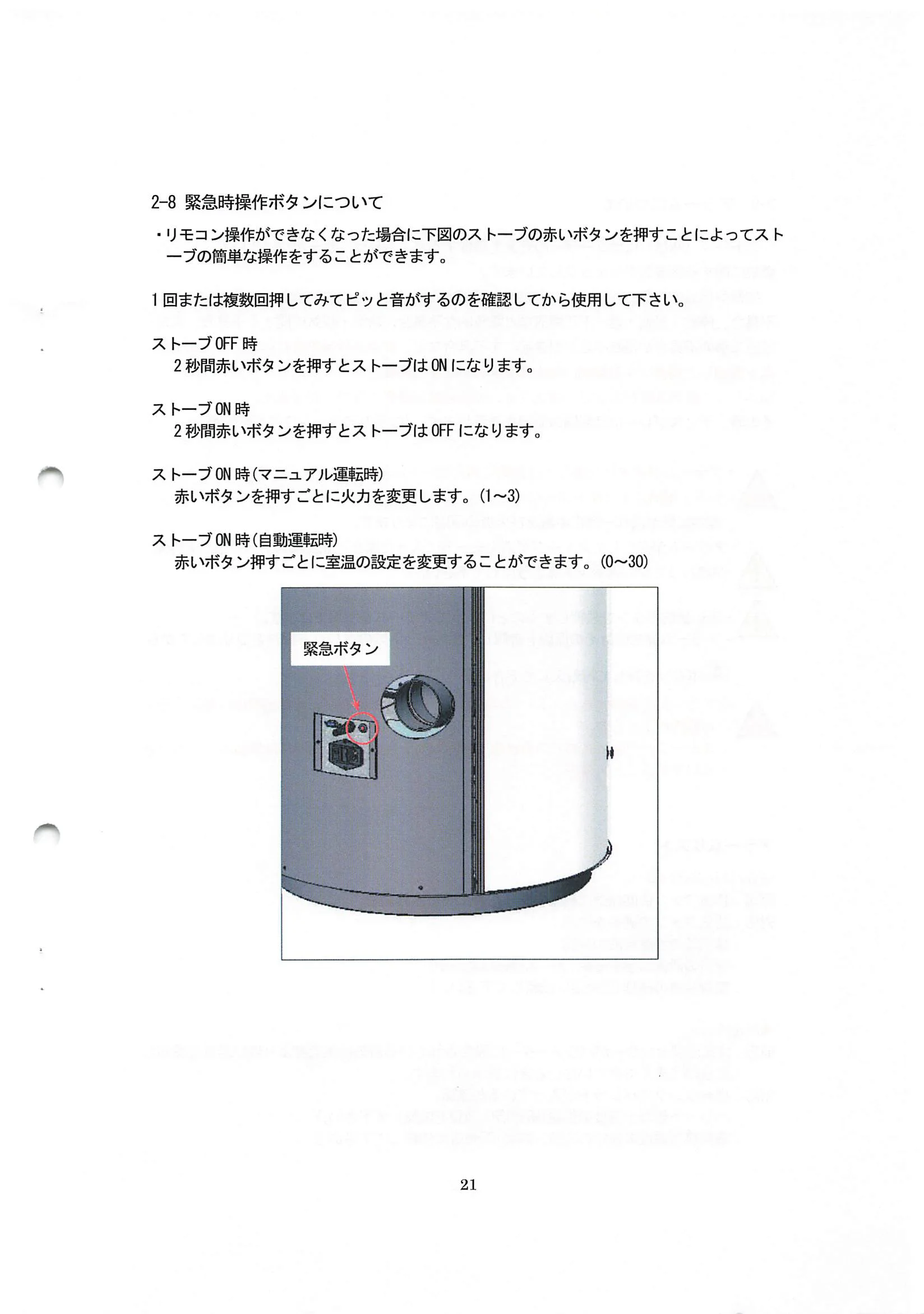 エディルカミン ANIA 取扱説明書 21ページ目