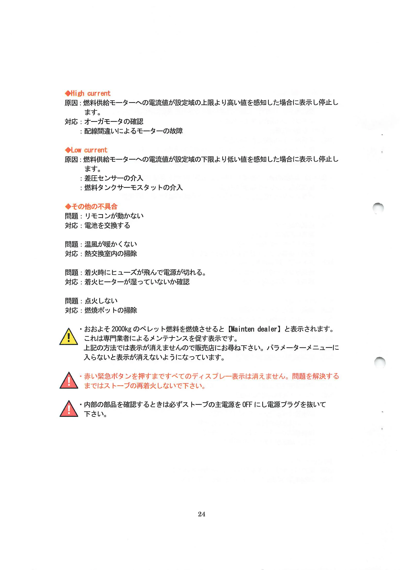 エディルカミン ANIA 取扱説明書 24ページ目