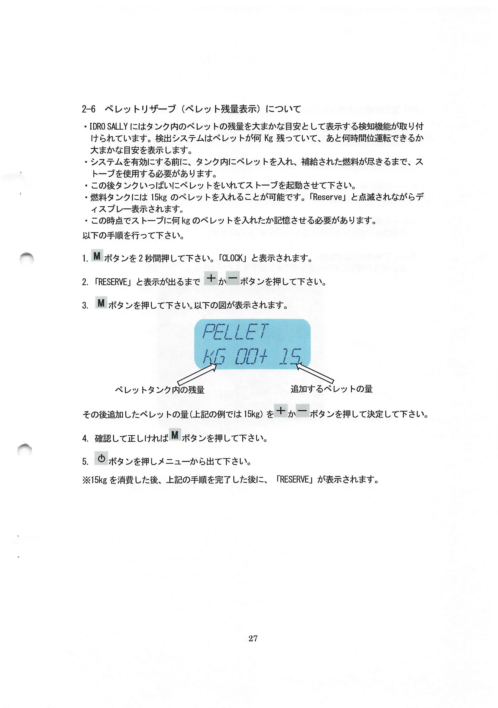 エディルカミン IDORO SALLY 取扱説明書 27ページ目