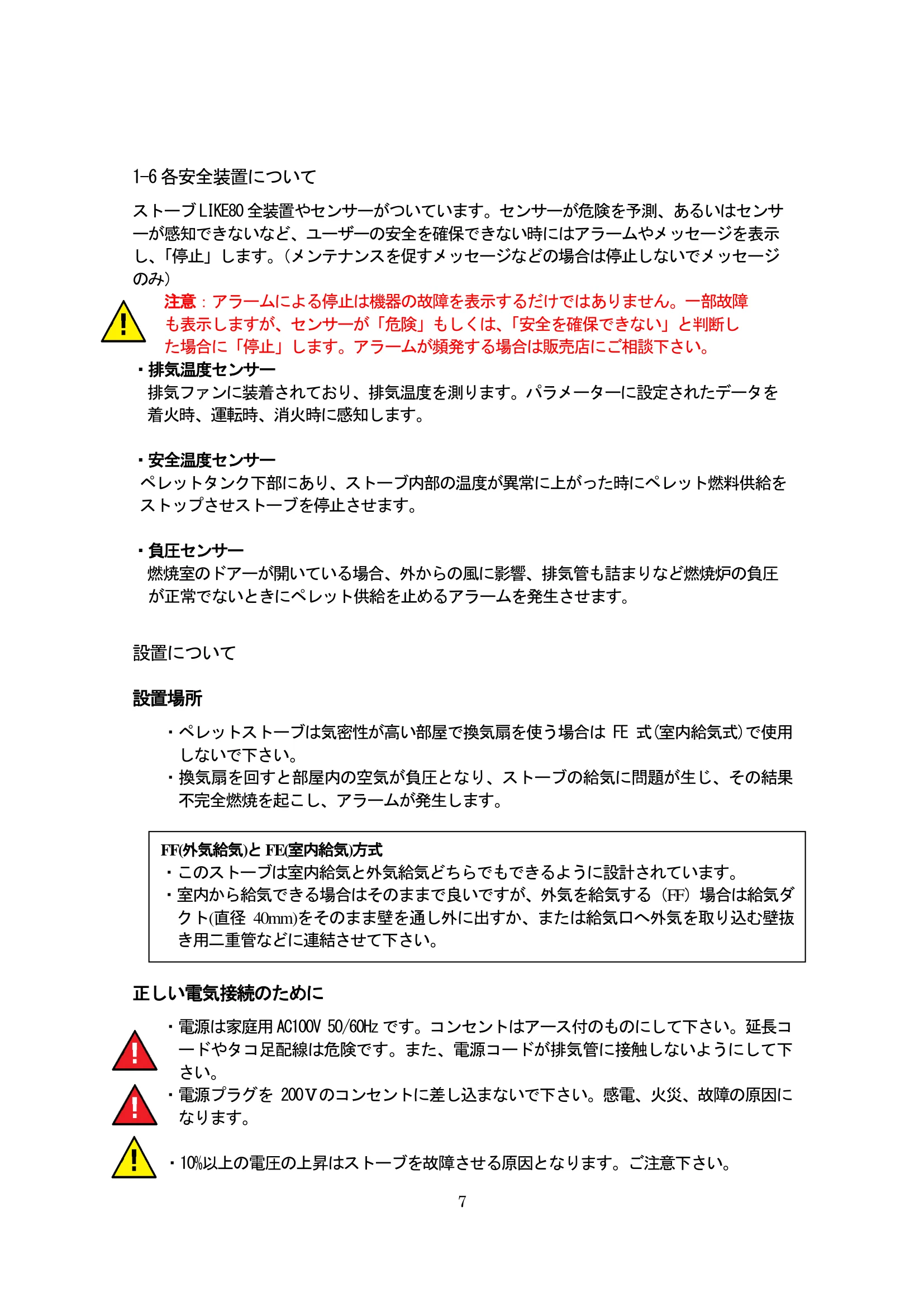 エディルカミン LIKE80 取扱説明書 7ページ目