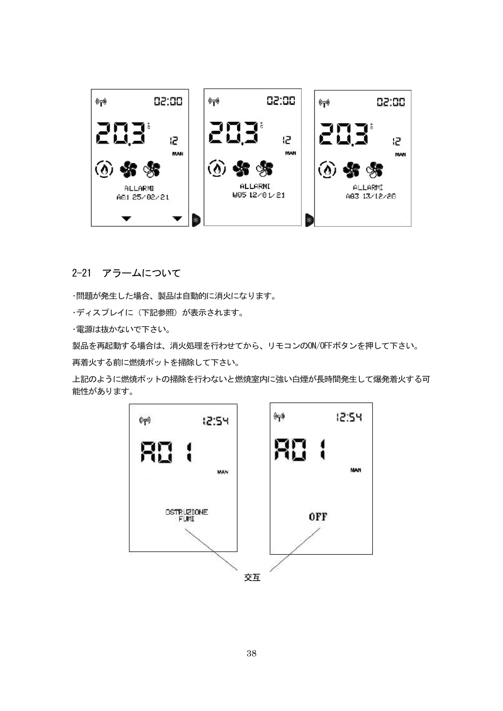 エディルカミン NARA PLUS 取扱説明書 38ページ目