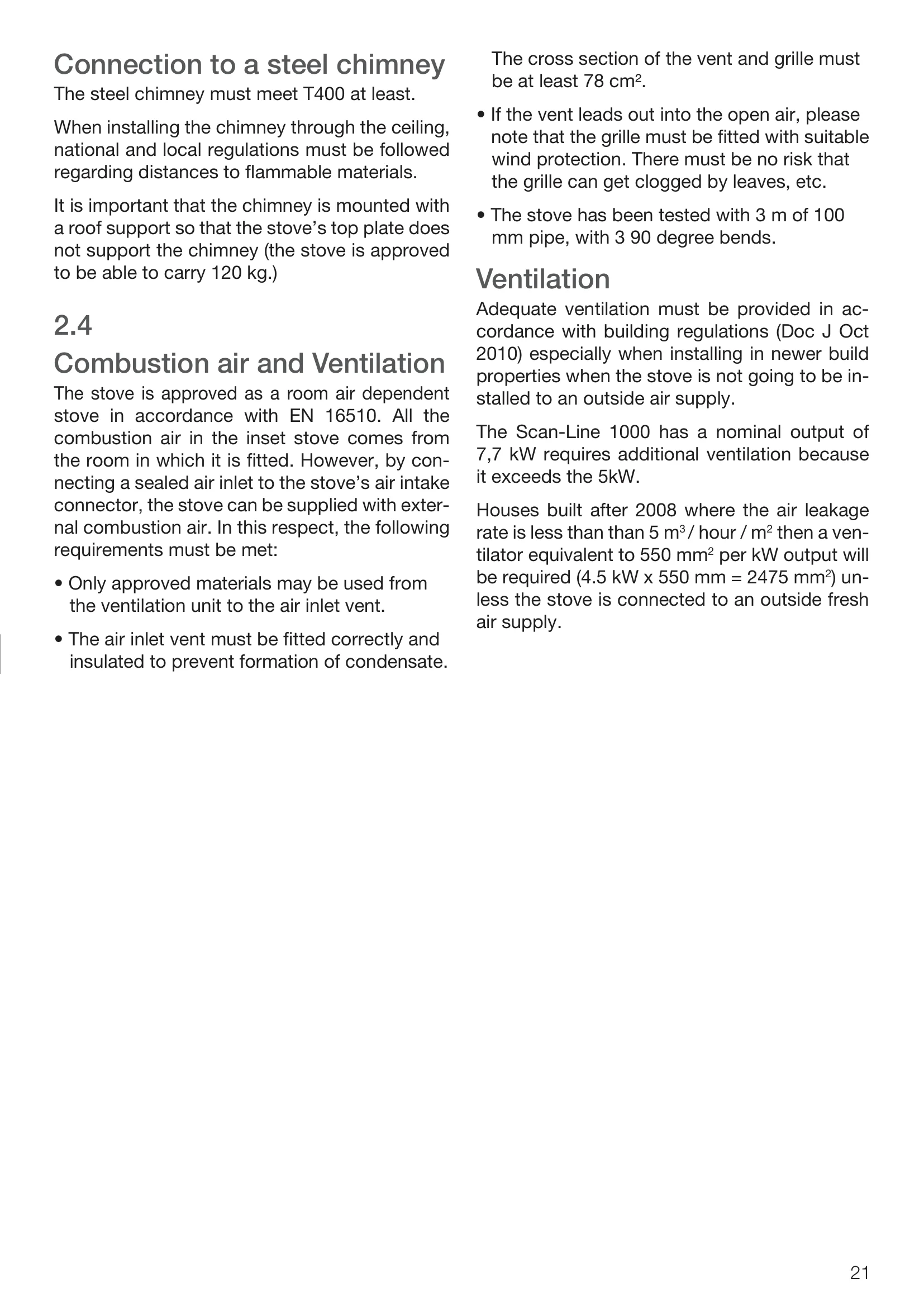 ファイヤーサイド HETA SCAN LINE1000 INSTRUCTIONS 資料 21ページ目