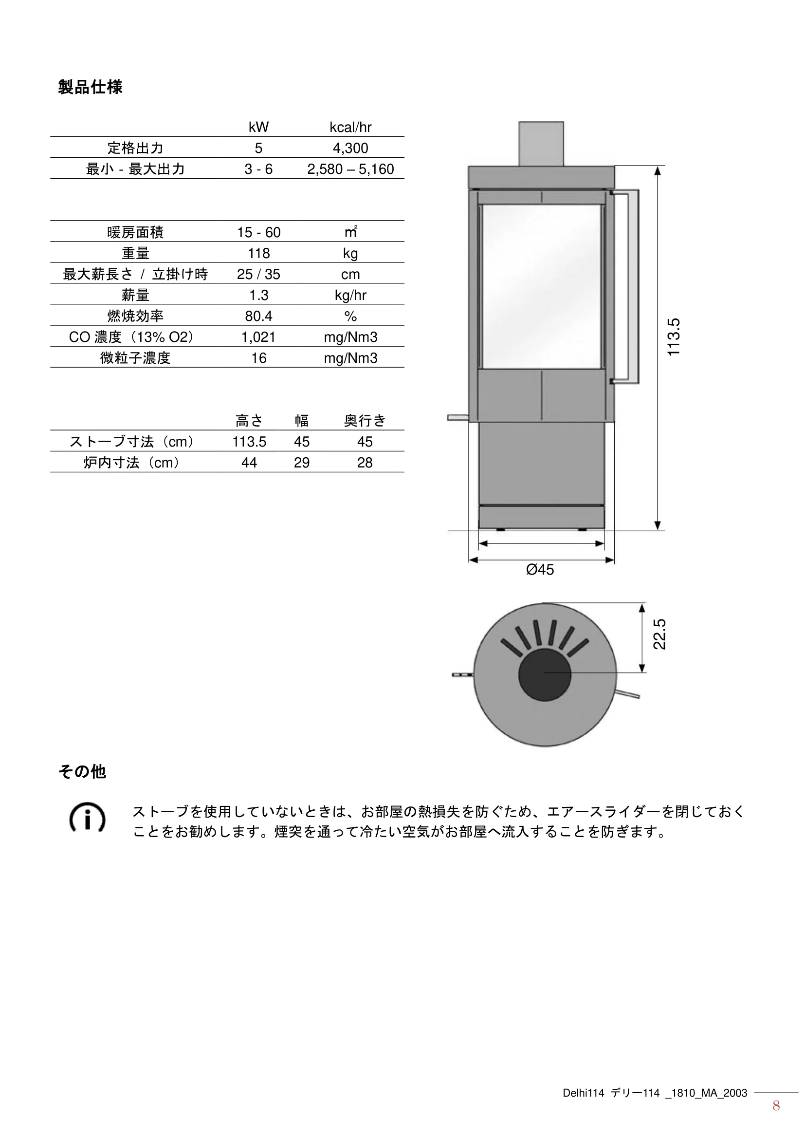  HASE MANUAL DELHI114 DELHI114_1810 V01_2003_MA 技術資料 8ページ目