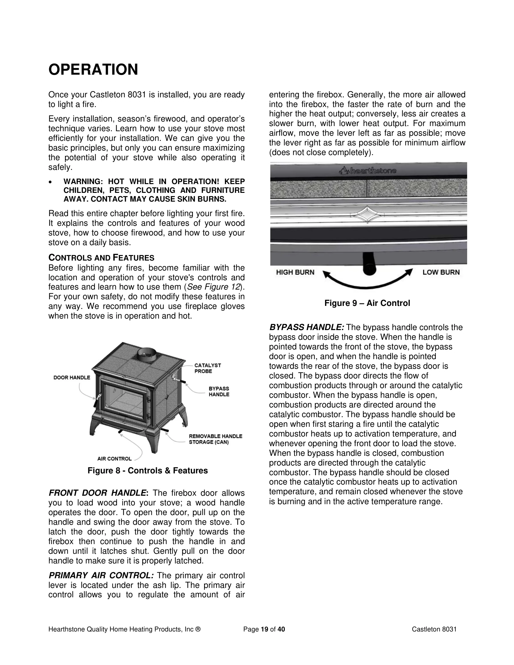 ハースストーン CASTLETON8031_EPA WOOD STOVE PI 20152 NON CBI 技術資料 206ページ目