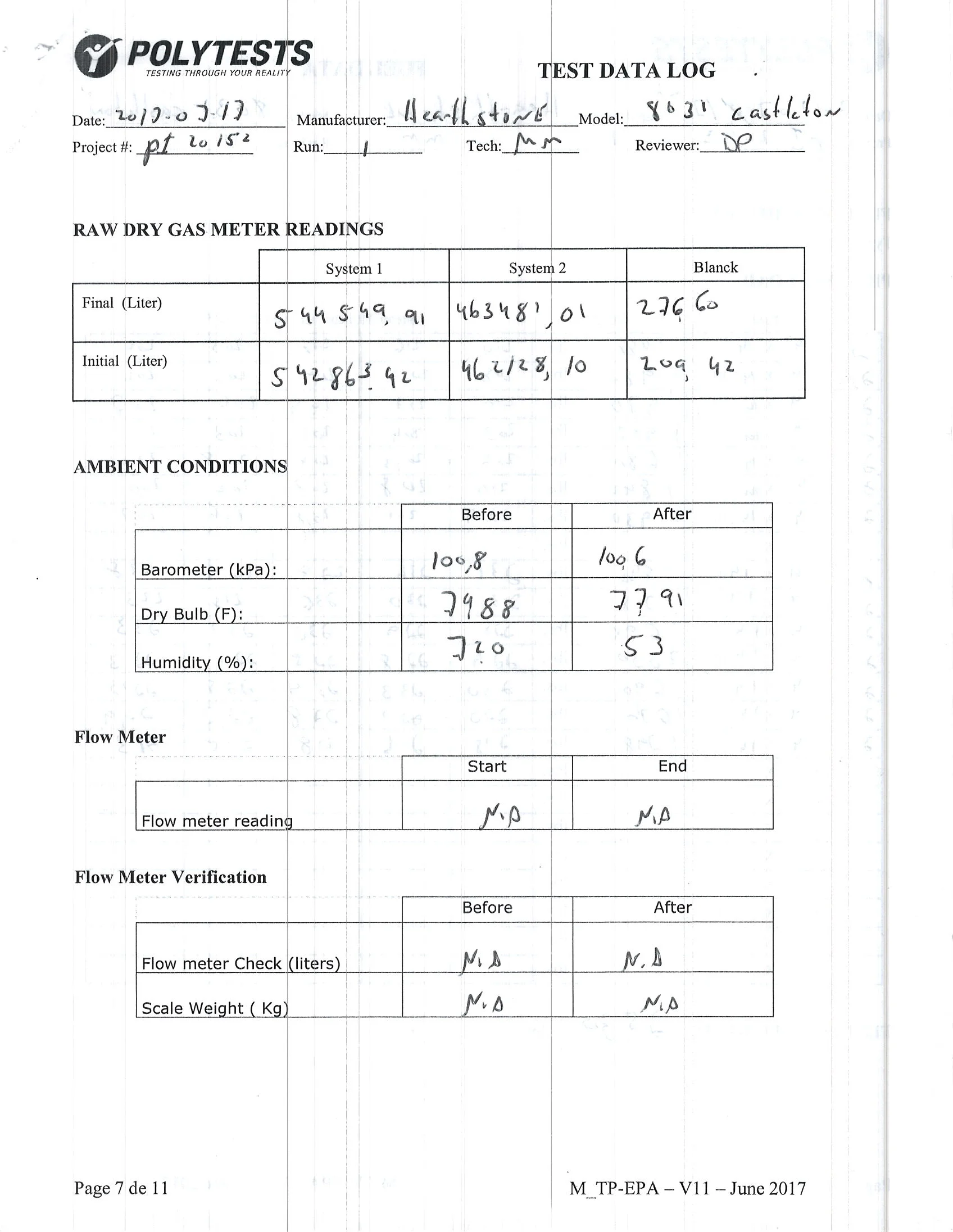 ハースストーン CASTLETON8031_EPA WOOD STOVE PI 20152 NON CBI 技術資料 37ページ目