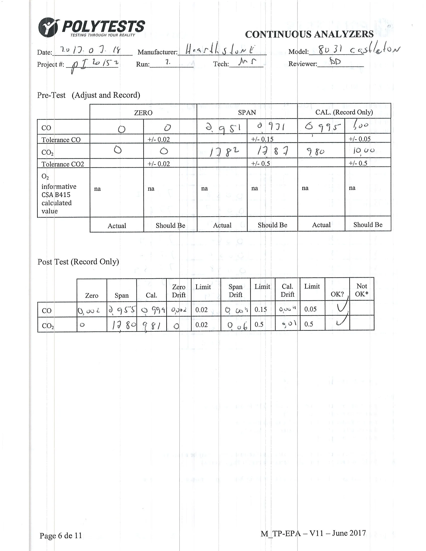 ハースストーン CASTLETON8031_EPA WOOD STOVE PI 20152 NON CBI 技術資料 57ページ目