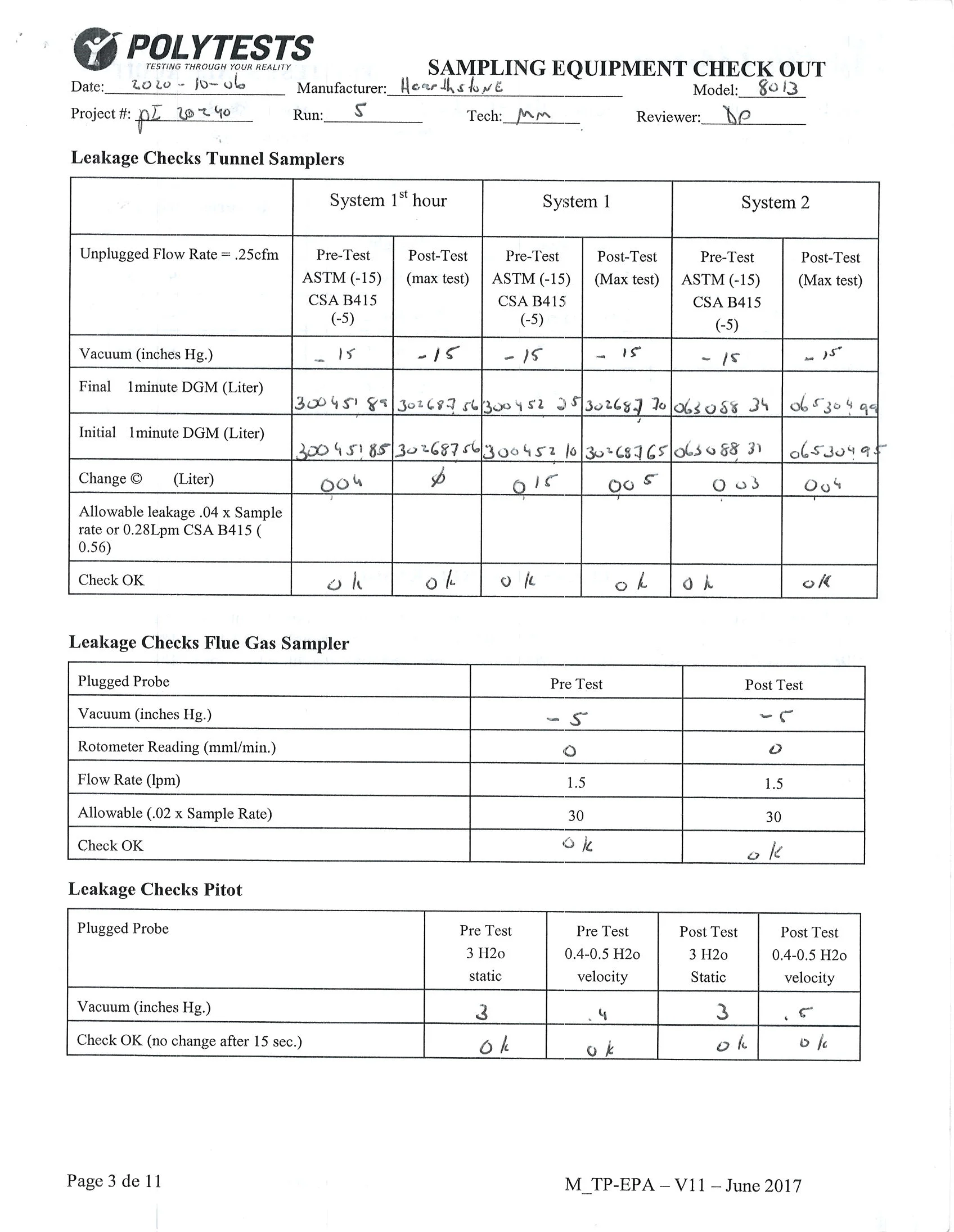 ハースストーン HEARTHSTONE MANSFIELD 8013 EPA REPORT 技術資料 118ページ目