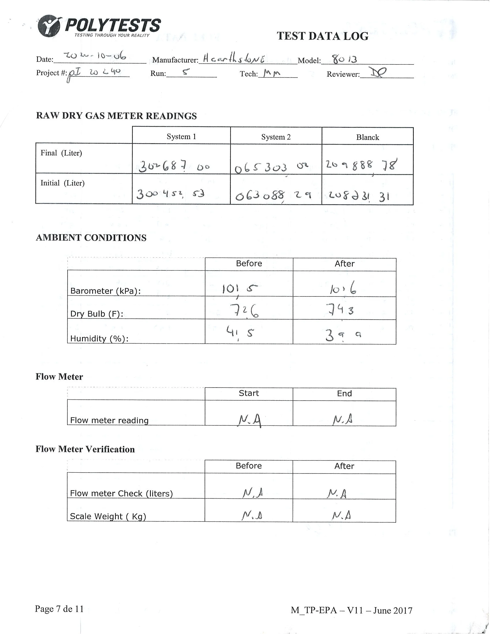 ハースストーン HEARTHSTONE MANSFIELD 8013 EPA REPORT 技術資料 122ページ目