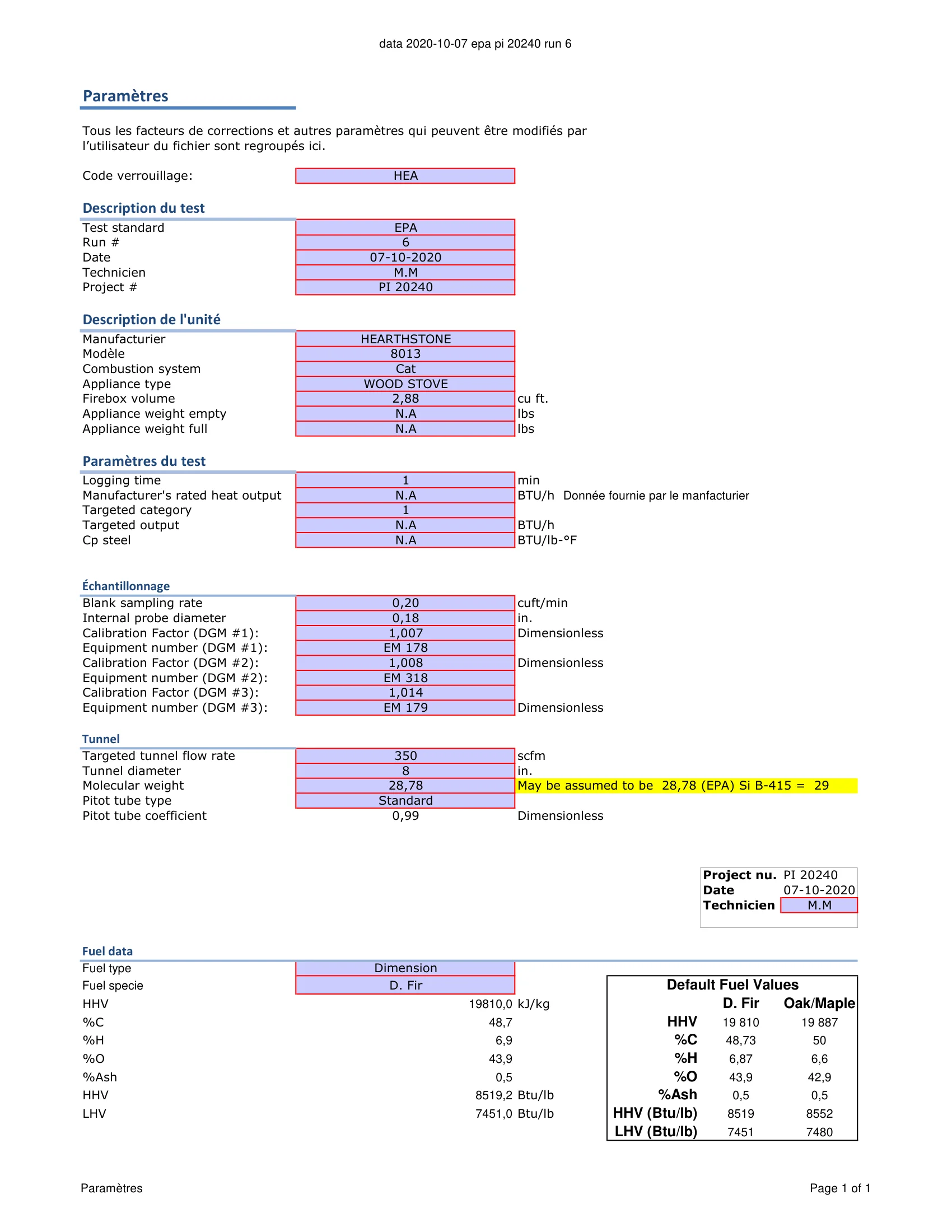 ハースストーン HEARTHSTONE MANSFIELD 8013 EPA REPORT 技術資料 127ページ目
