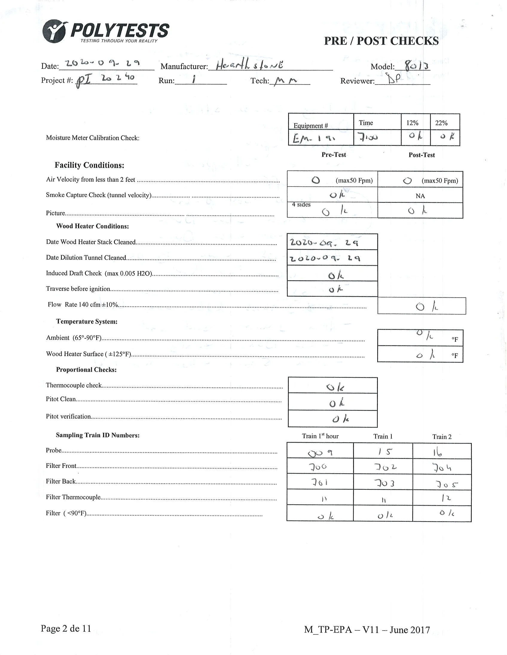 ハースストーン HEARTHSTONE MANSFIELD 8013 EPA REPORT 技術資料 29ページ目