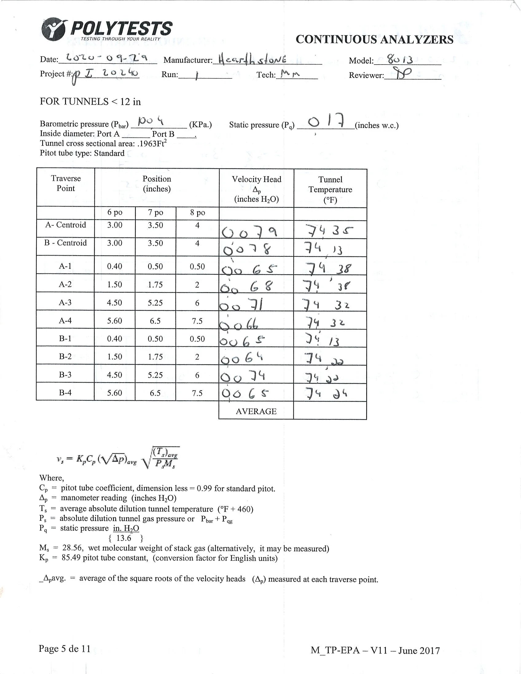 ハースストーン HEARTHSTONE MANSFIELD 8013 EPA REPORT 技術資料 32ページ目