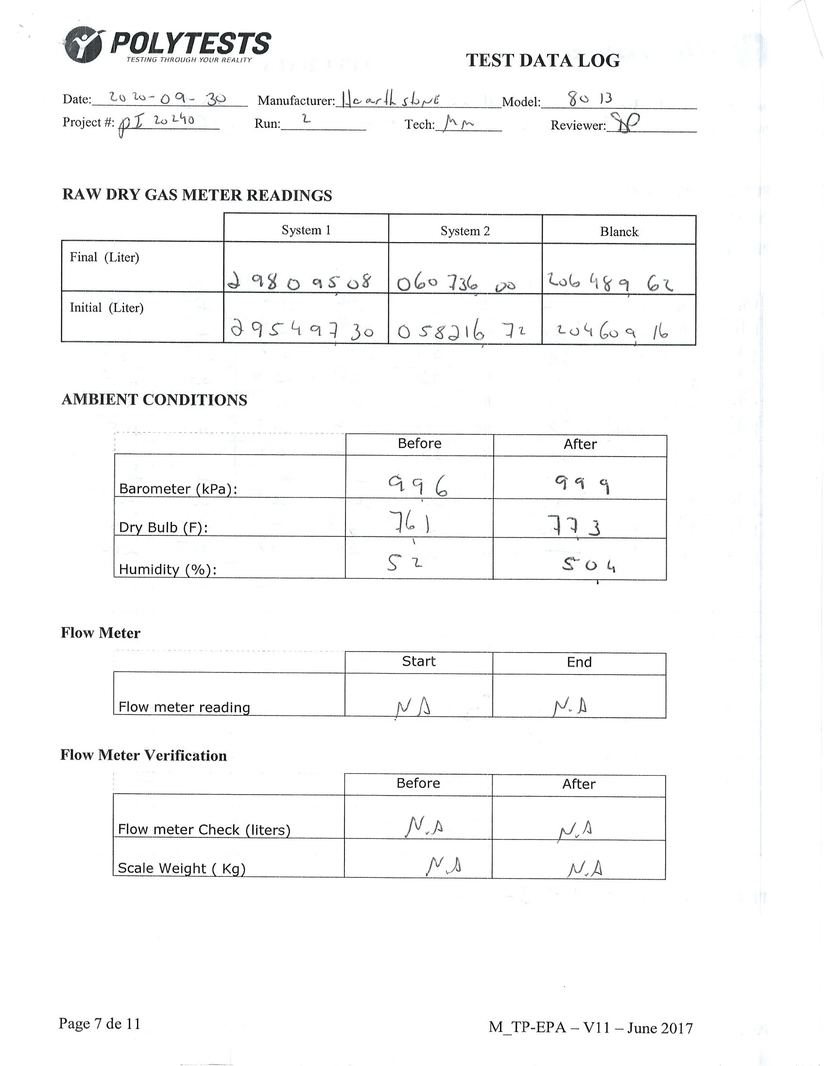 ハースストーン HEARTHSTONE MANSFIELD 8013 EPA REPORT 技術資料 57ページ目