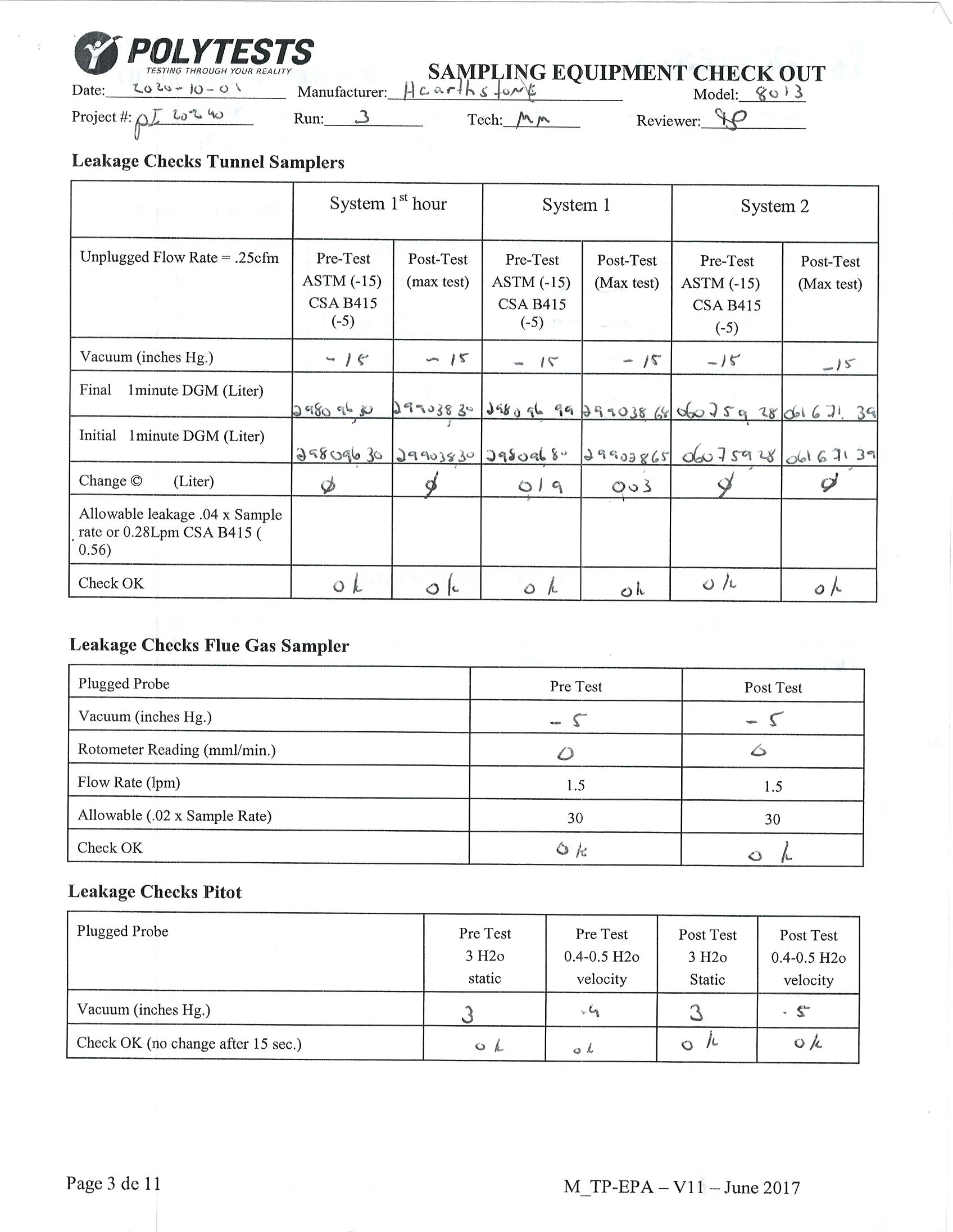 ハースストーン HEARTHSTONE MANSFIELD 8013 EPA REPORT 技術資料 73ページ目