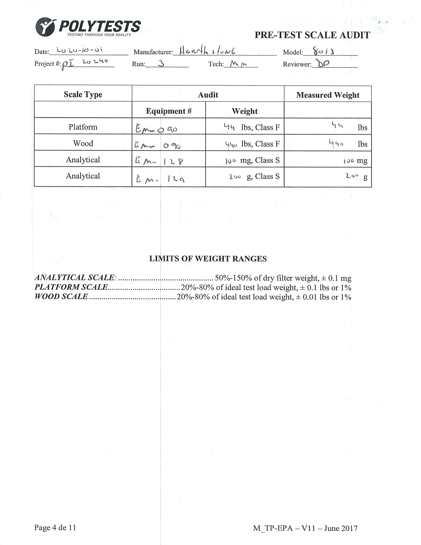 ハースストーン HEARTHSTONE MANSFIELD 8013 EPA REPORT 技術資料 74ページ目