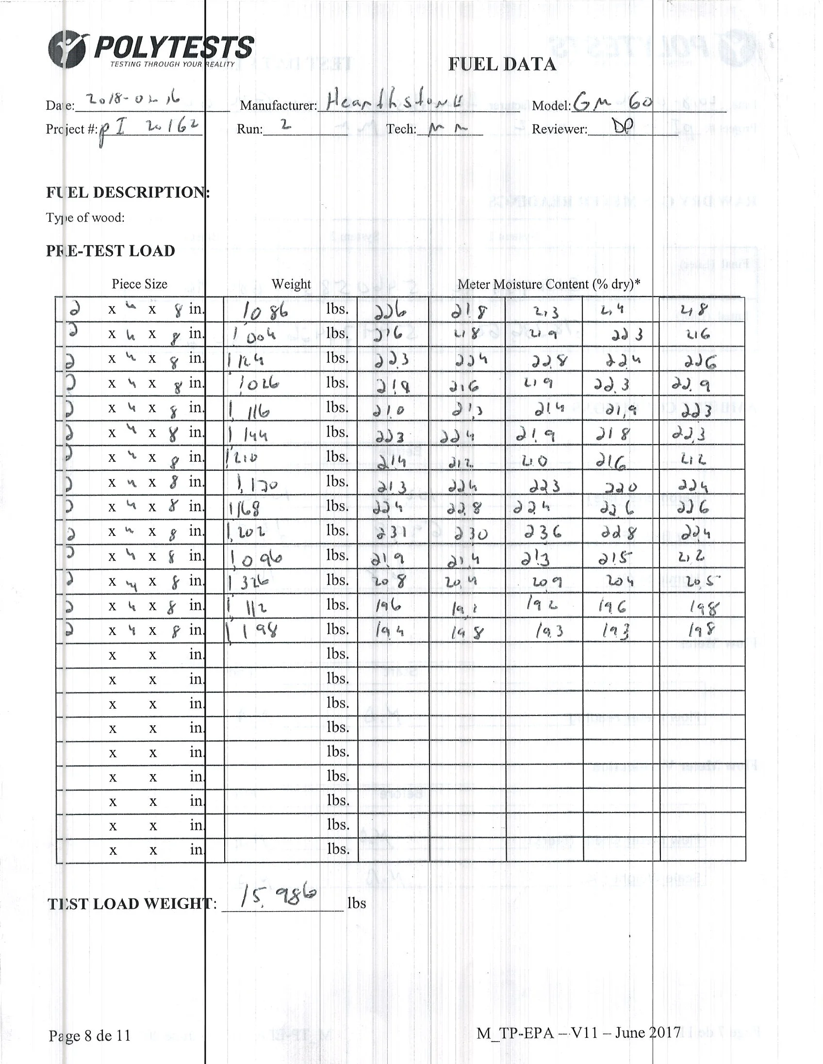 ハースストーン HEARTHSTONE SHELBURNE II 8372 WOOD STOVE EPA REPORT 技術資料 51ページ目