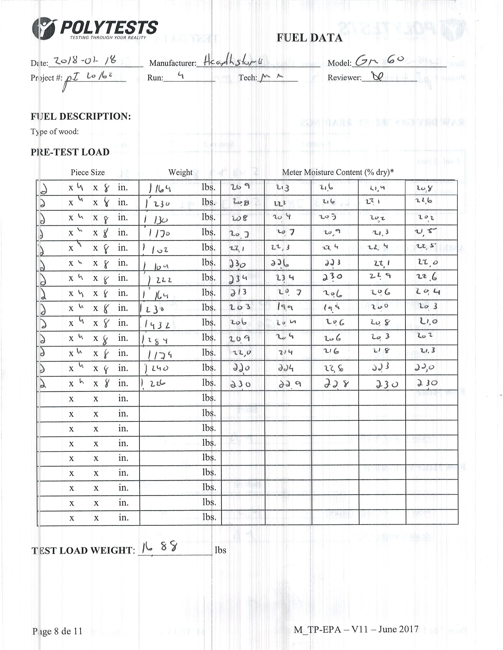 ハースストーン HEARTHSTONE SHELBURNE II 8372 WOOD STOVE EPA REPORT 技術資料 90ページ目