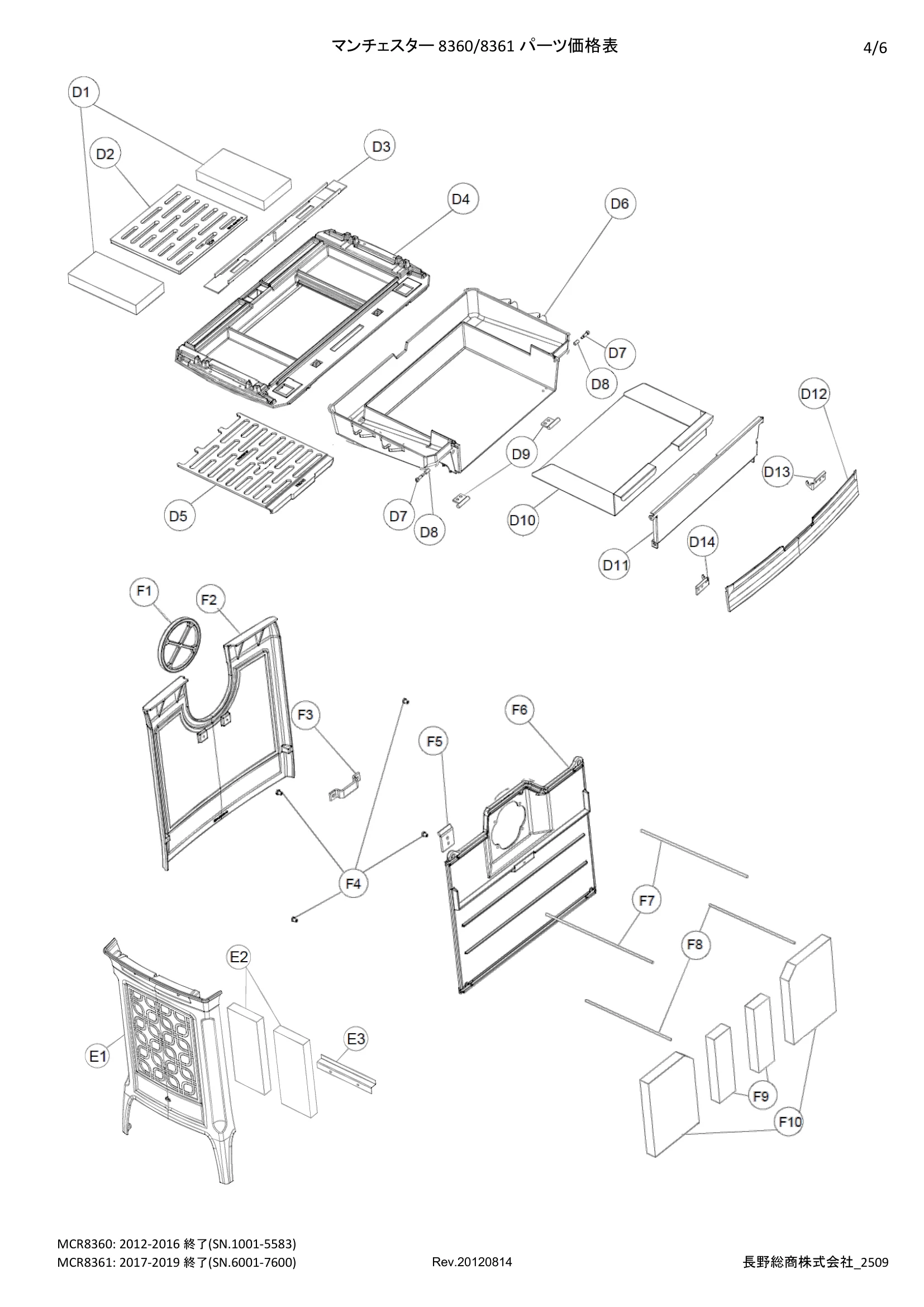 ハースストーン MANCHESTER8360 8361 PARTS（2025年版） 価格表 4ページ目