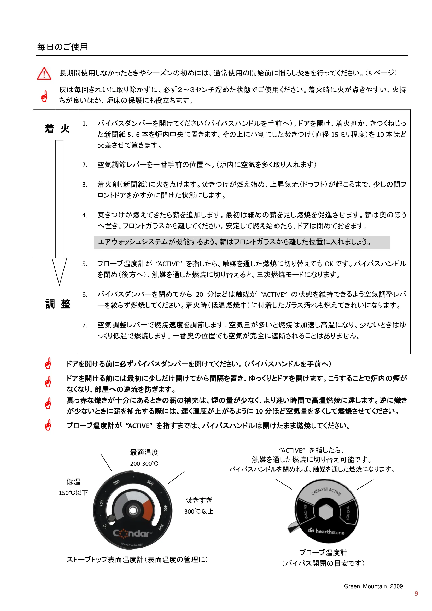 ハースストーン MANUAL TH_グリーンマウンテン_2309 技術資料 9ページ目