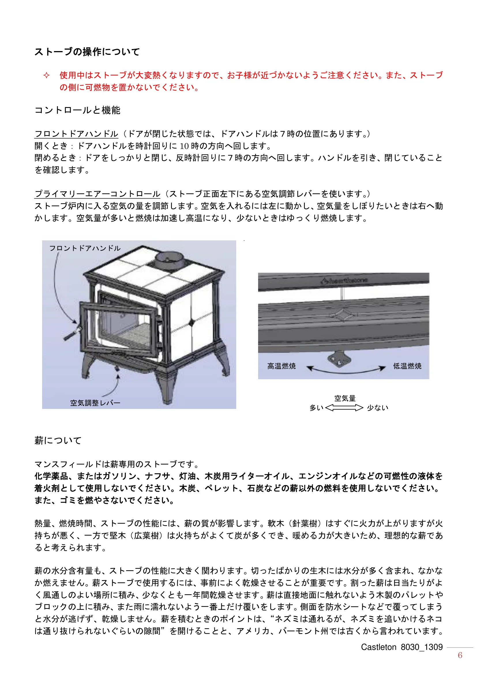 ハースストーン MANUAL CASTLETON8030_1305_201309 技術資料 6ページ目