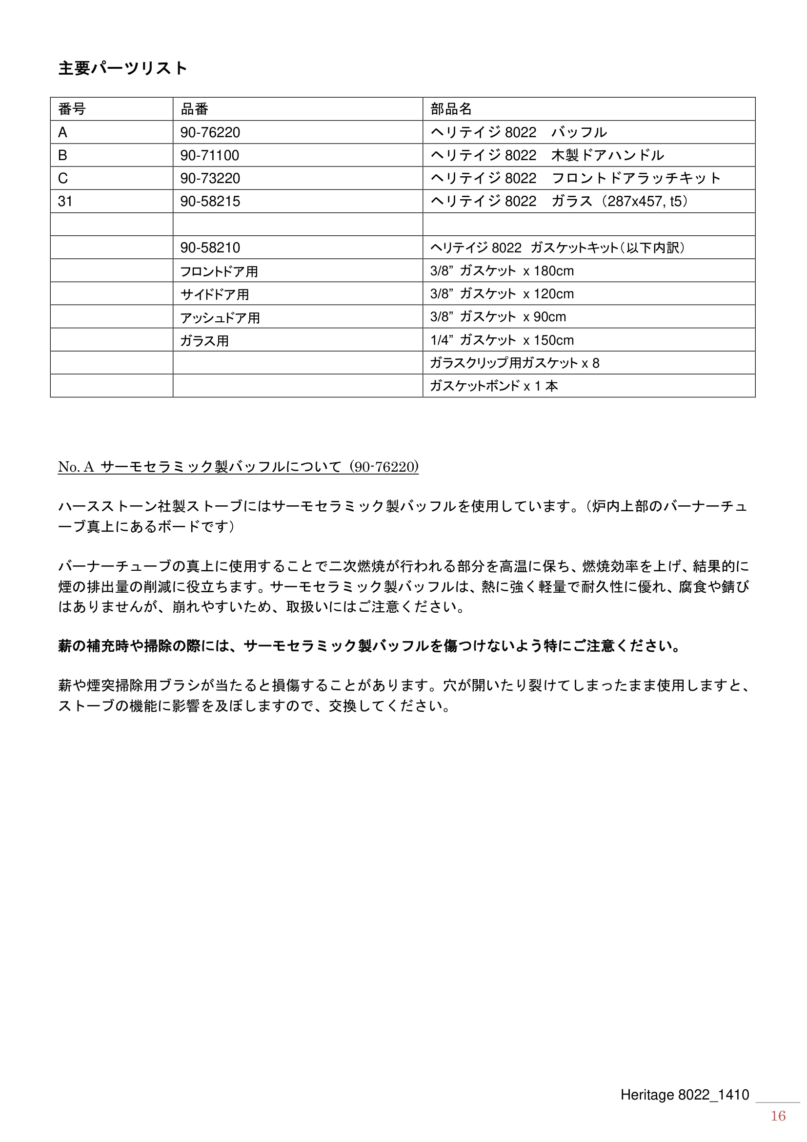 ハースストーン MANUAL HERITAGE8022_1108_201410 技術資料 16ページ目