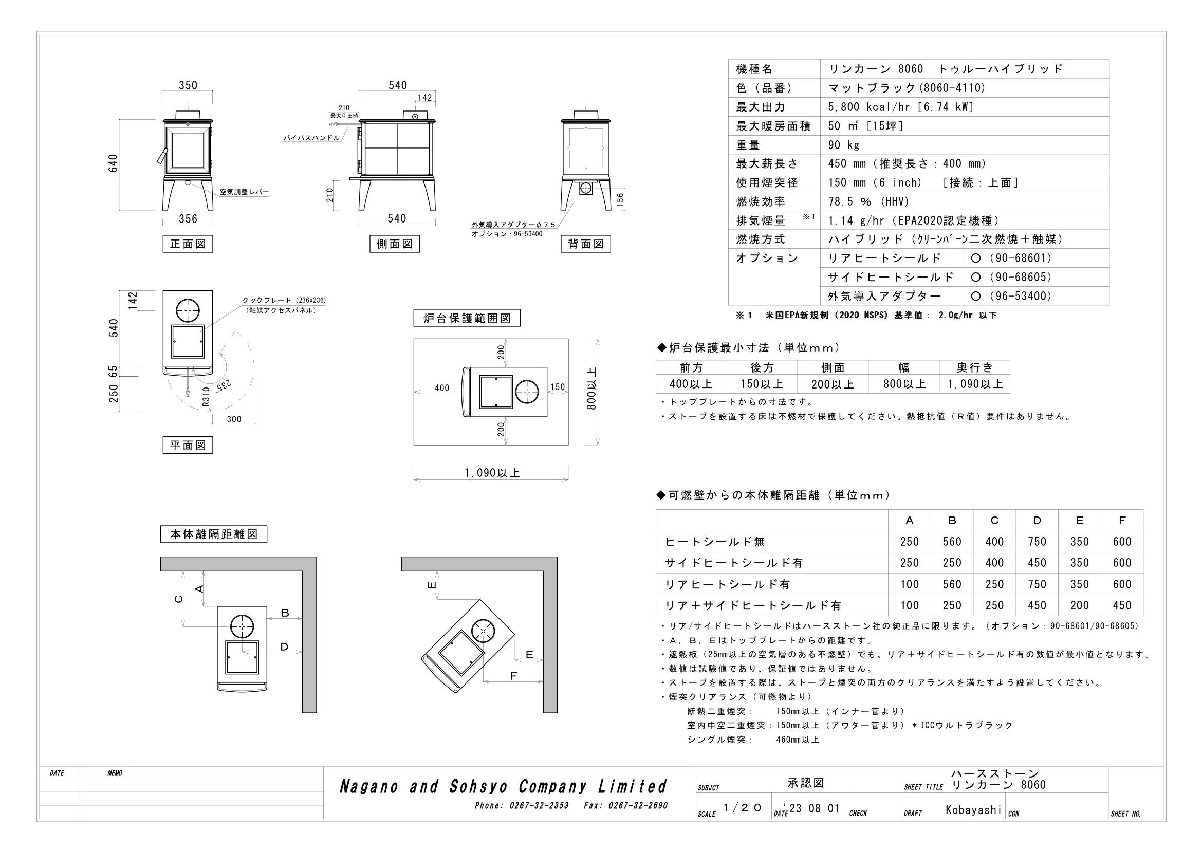 ハースストーン SYOUNINZU KOKUJI225 LINCOLN8060_230801 技術資料 1ページ目