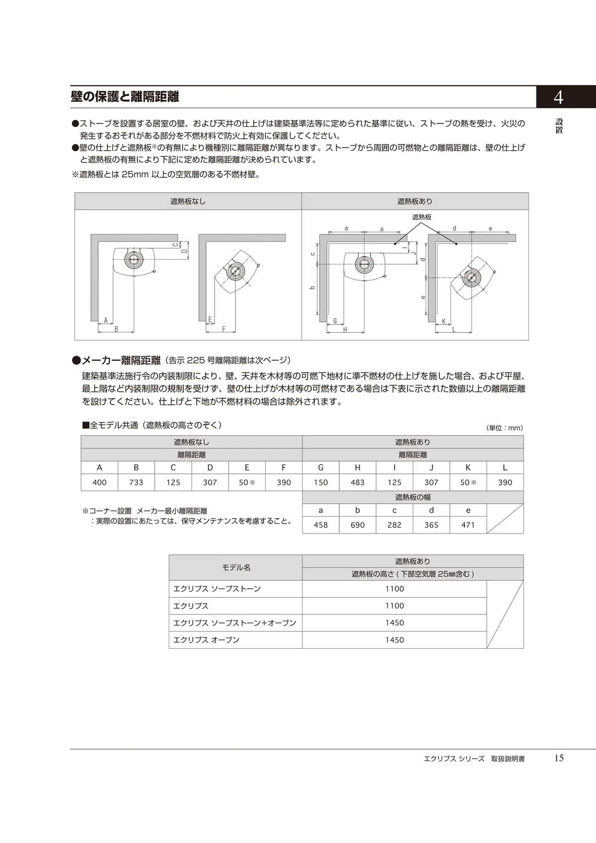 HETA（ヒタ） ECLIPSE（2024年版） 取扱説明書 15ページ目