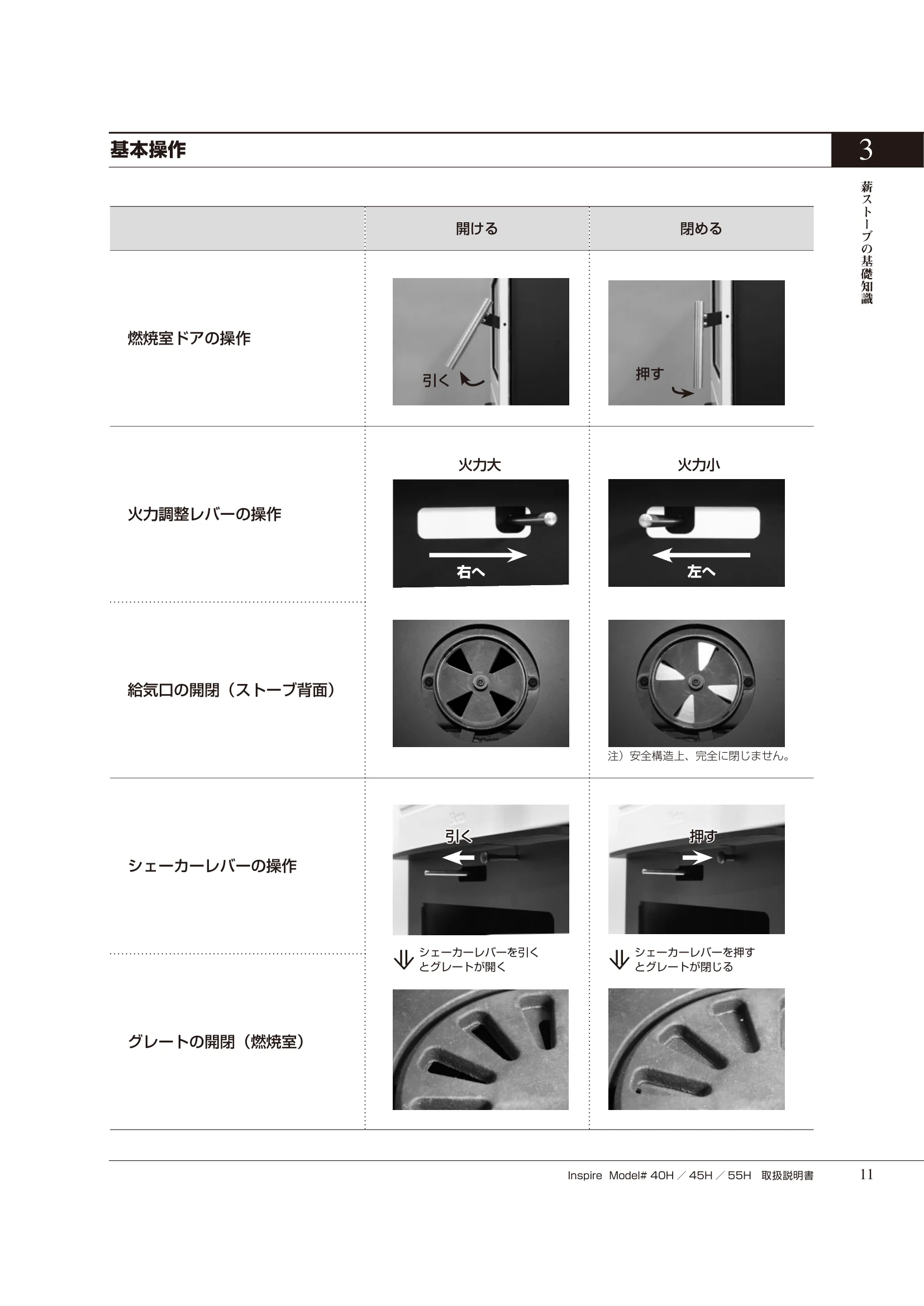 HETA（ヒタ） INSPIRE（2020年版） 取扱説明書 11ページ目
