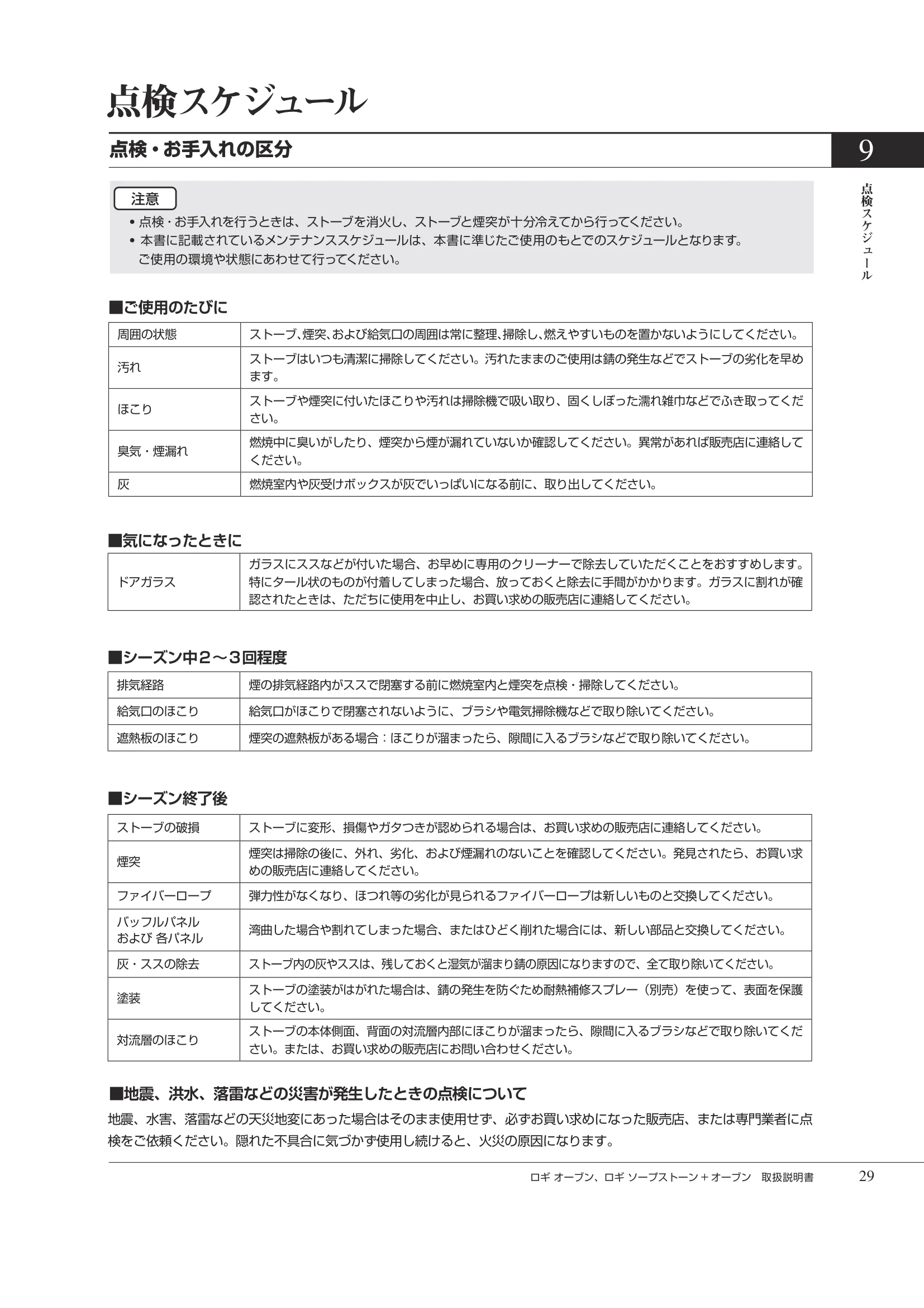 HETA（ヒタ） LOGI OVEN（2026年版） 取扱説明書 29ページ目