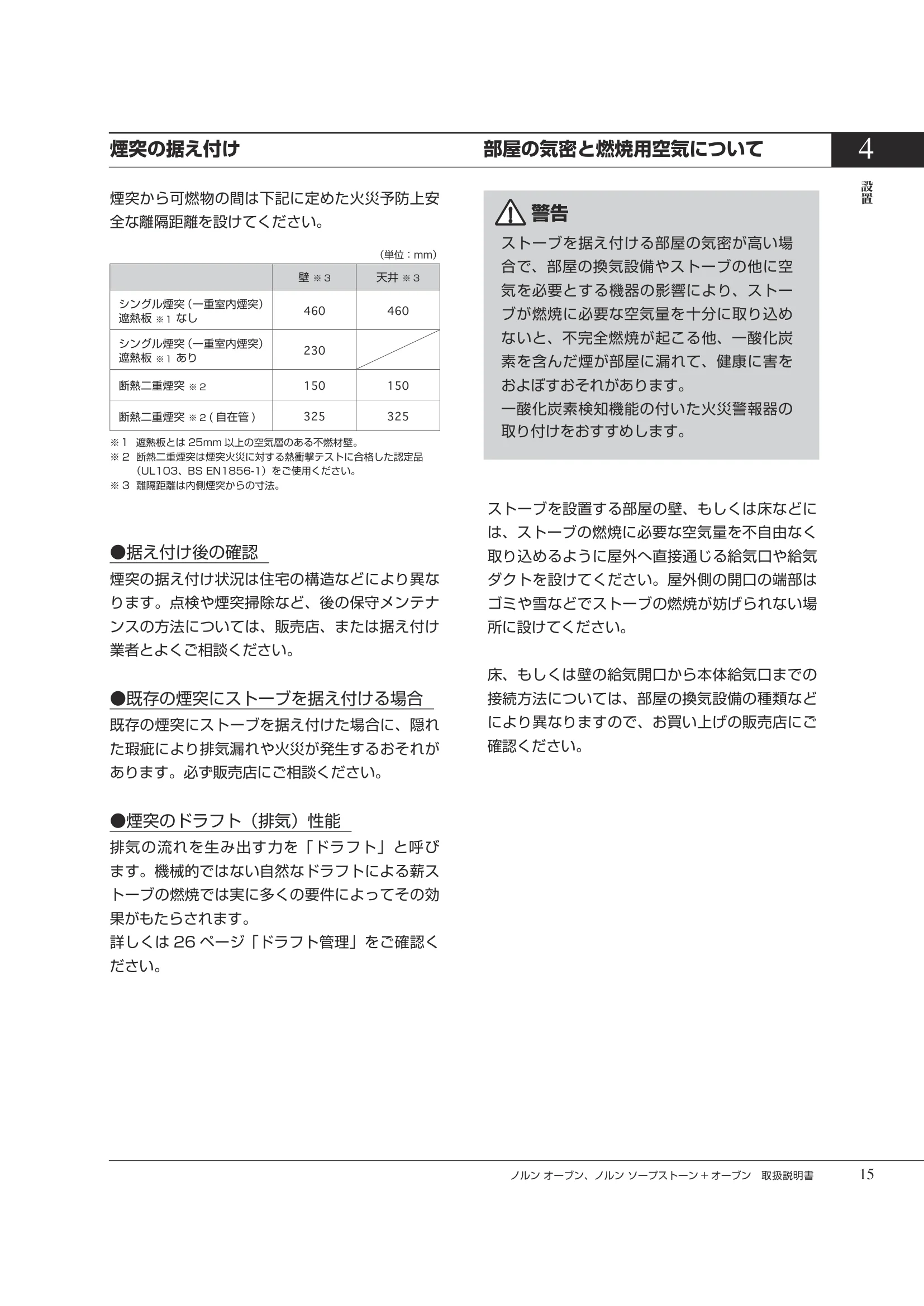 HETA（ヒタ） NORN OVEN（2026年版） 取扱説明書 15ページ目