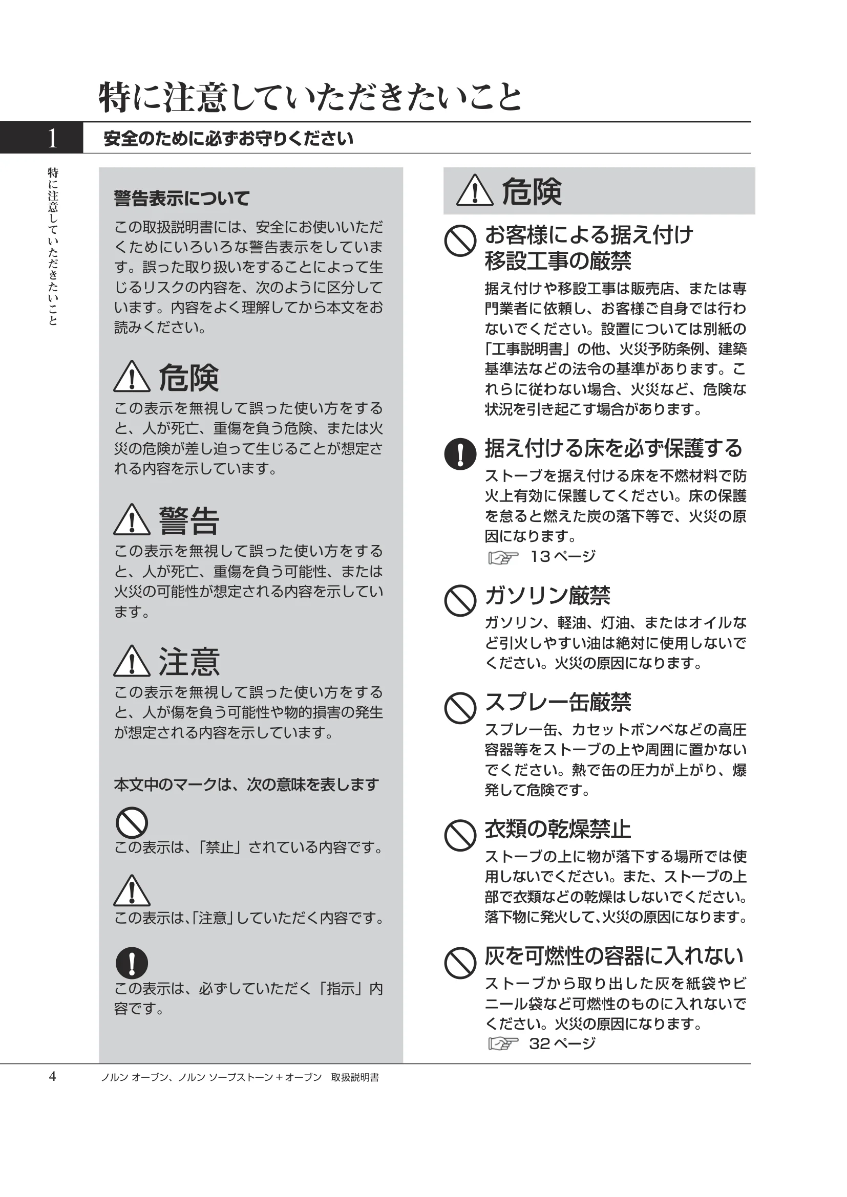 HETA（ヒタ） NORN OVEN（2026年版） 取扱説明書 4ページ目