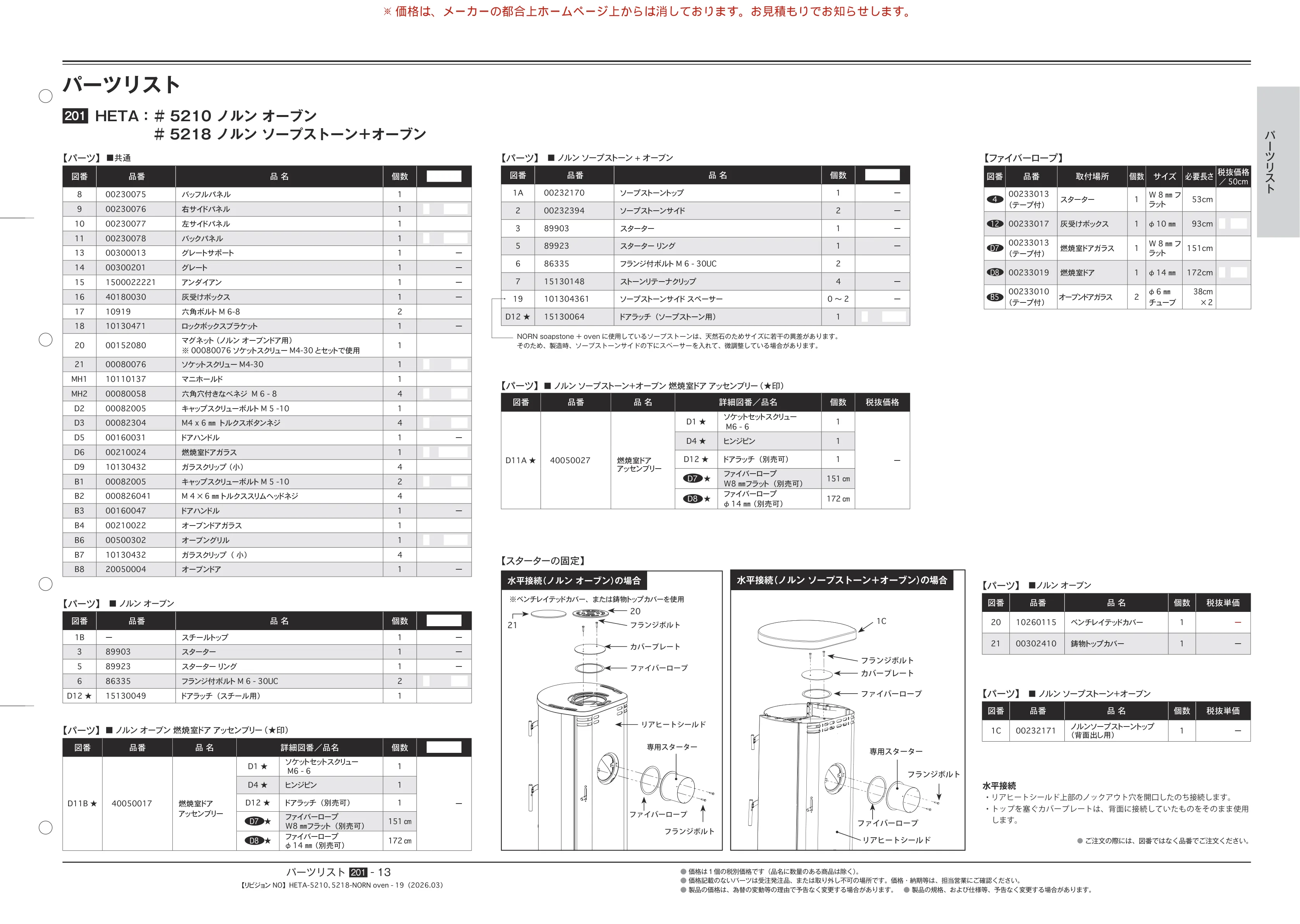 HETA（ヒタ） PARTS SOUGOU 2026 03 技術資料 13ページ目