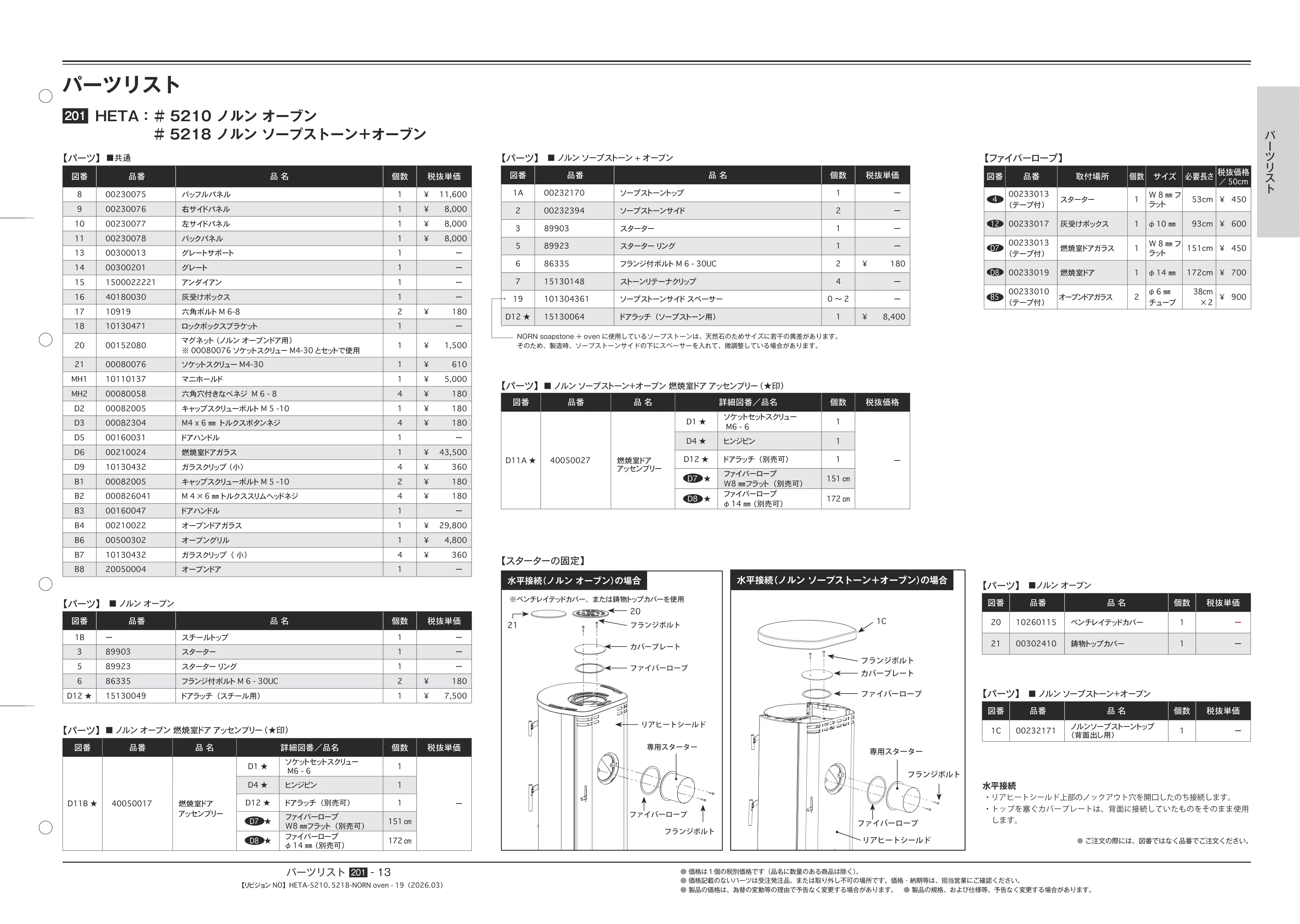 HETA（ヒタ） PARTS SOUGOU 2026 03 技術資料 13ページ目