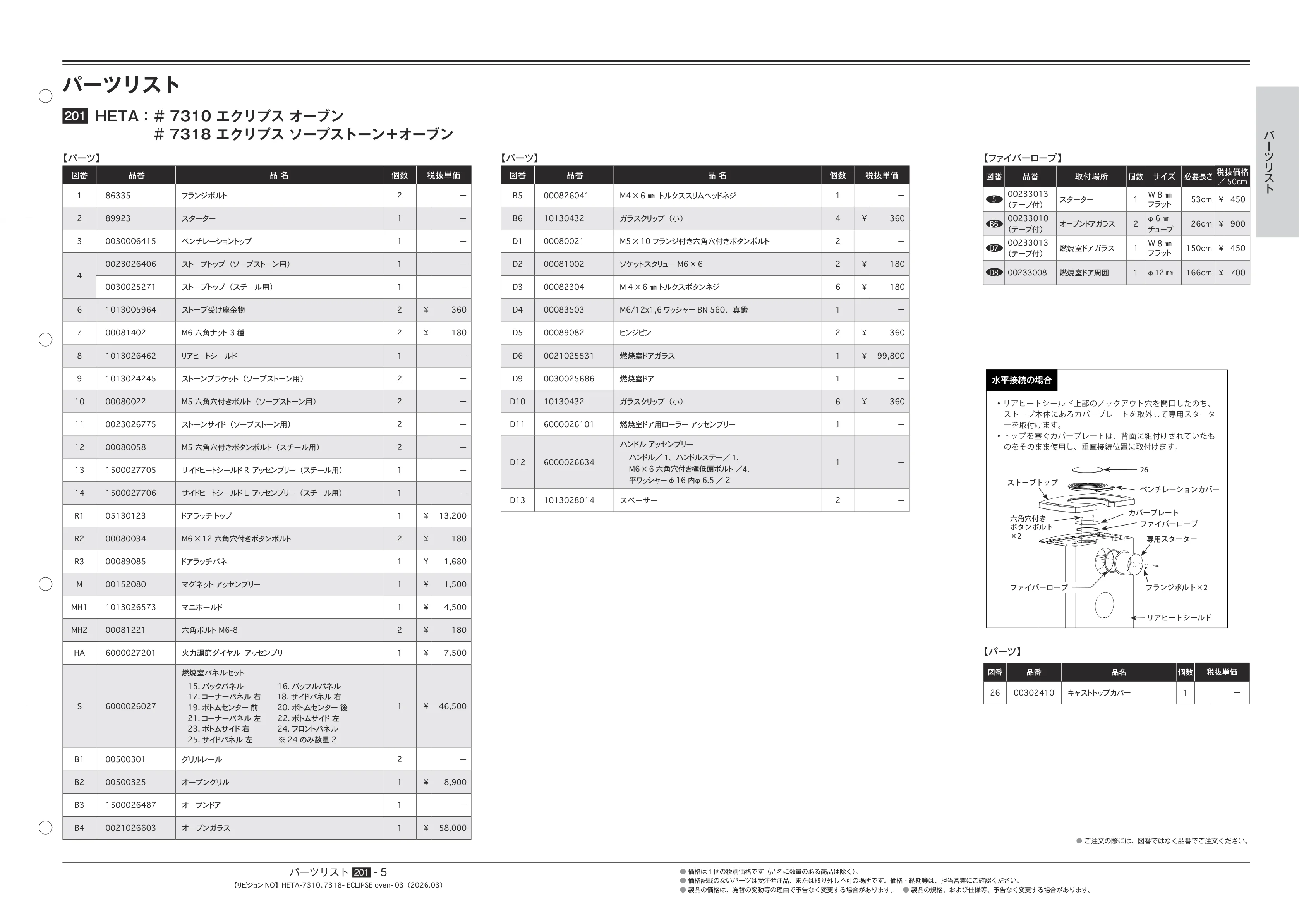 HETA（ヒタ） PARTS SOUGOU 2026 03 技術資料 5ページ目