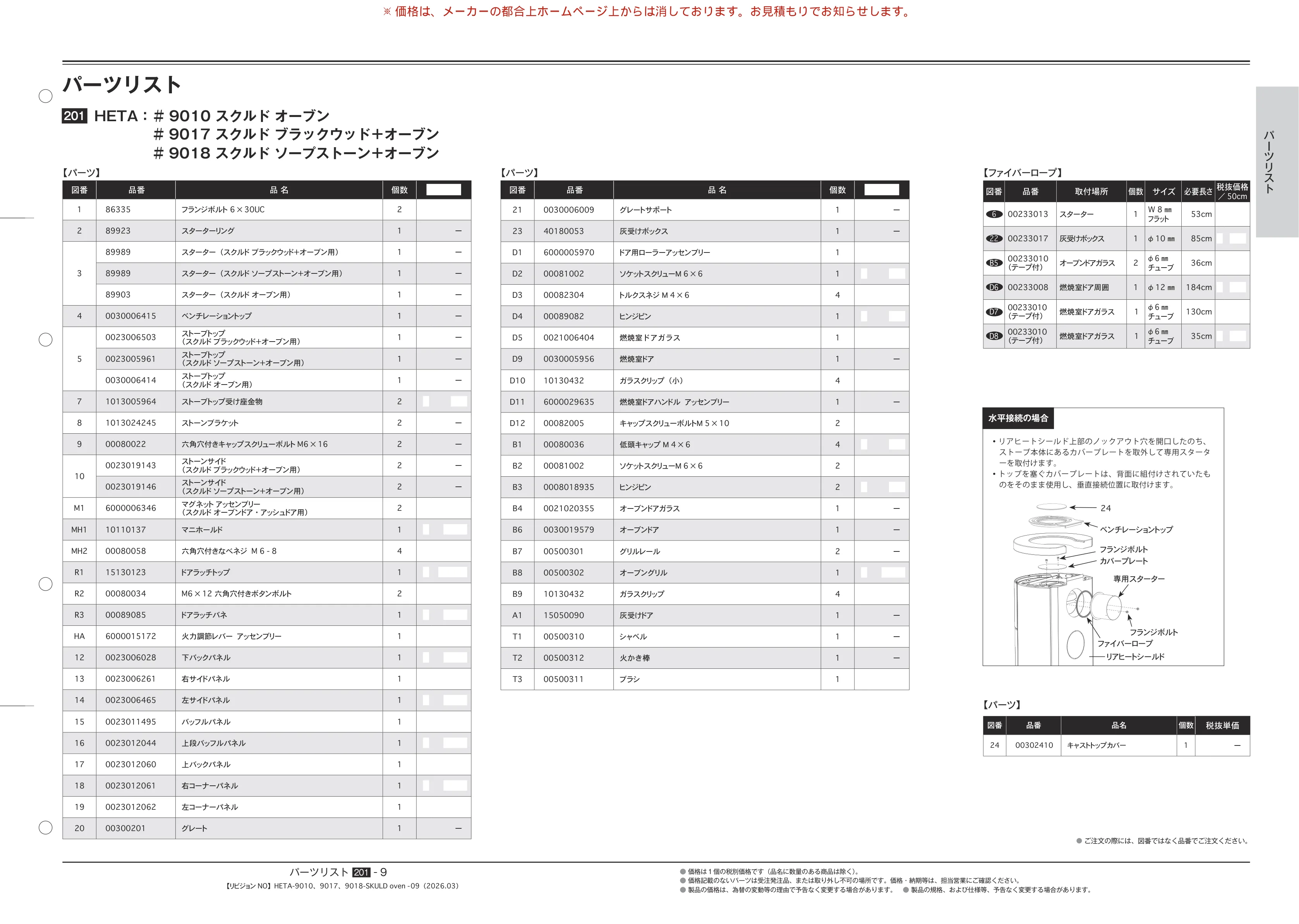 HETA（ヒタ） PARTS SOUGOU 2026 03 技術資料 9ページ目