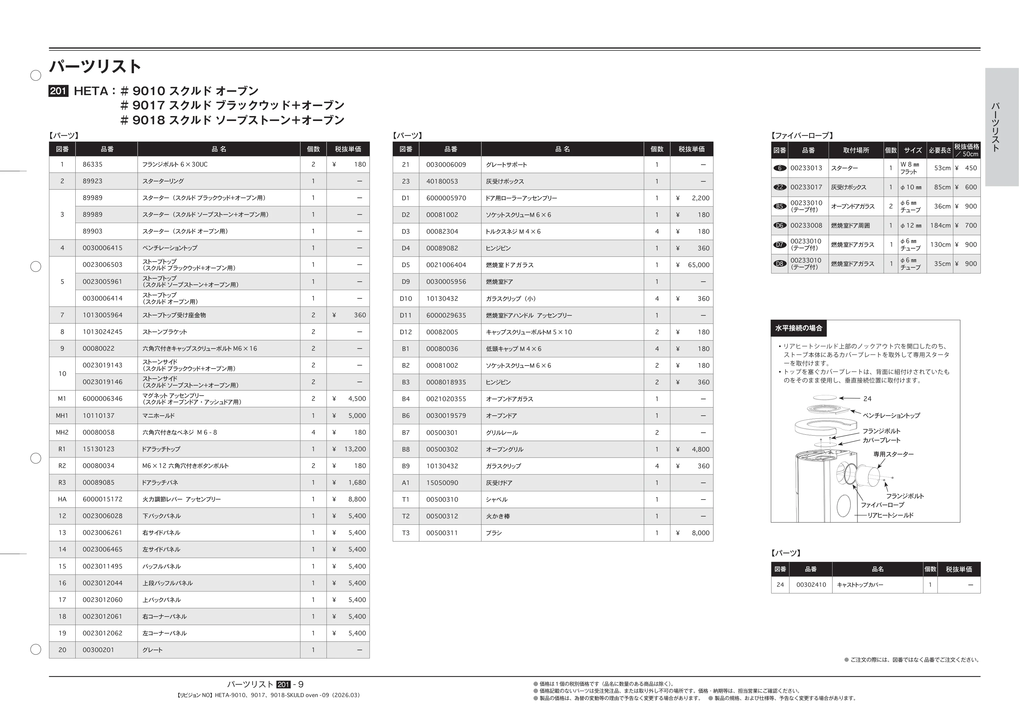 HETA（ヒタ） PARTS SOUGOU 2026 03 技術資料 9ページ目