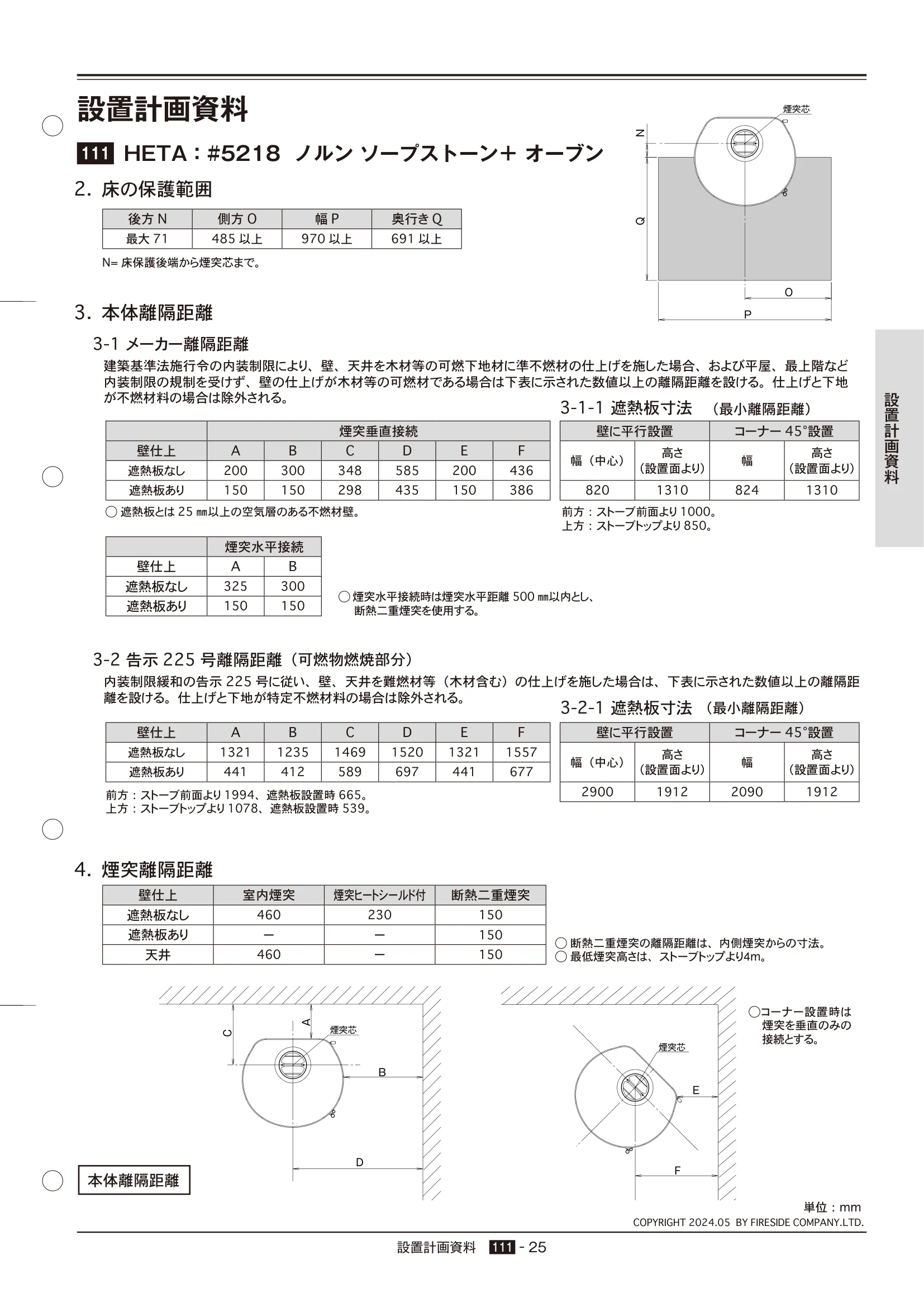 HETA（ヒタ） SECCHI（2024年版） 離隔距離 25ページ目