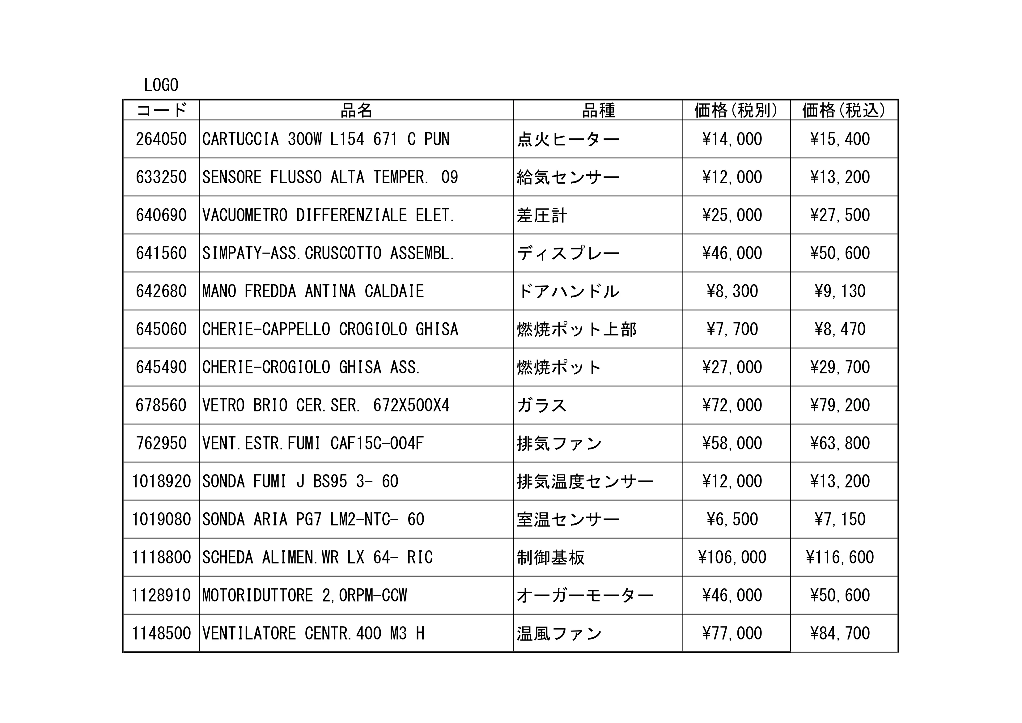 北越融雪 PARTS DISCONTINUED（2025年版） 技術資料 6ページ目