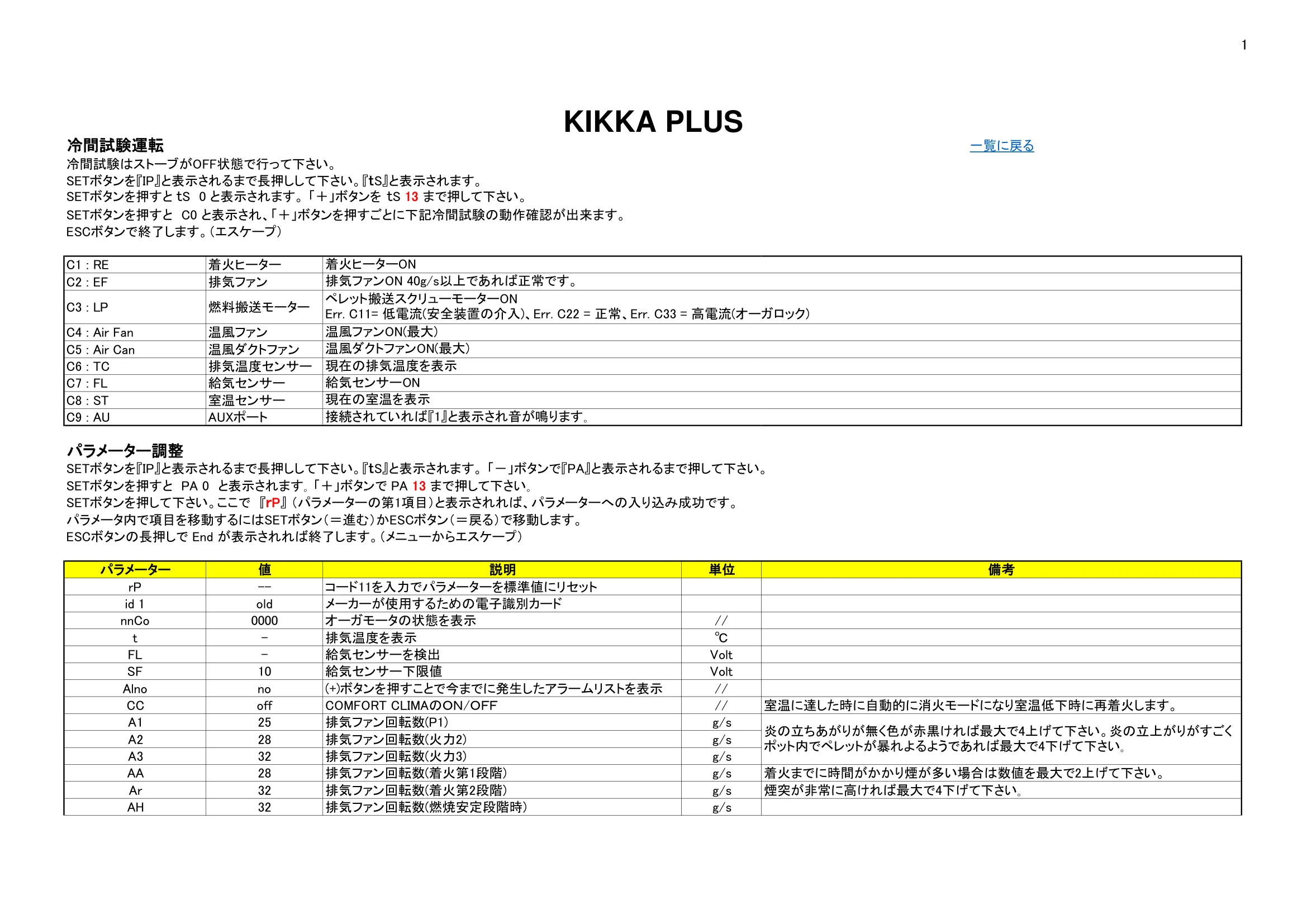 北越融雪 KIKKA PLUS 資料 1ページ目
