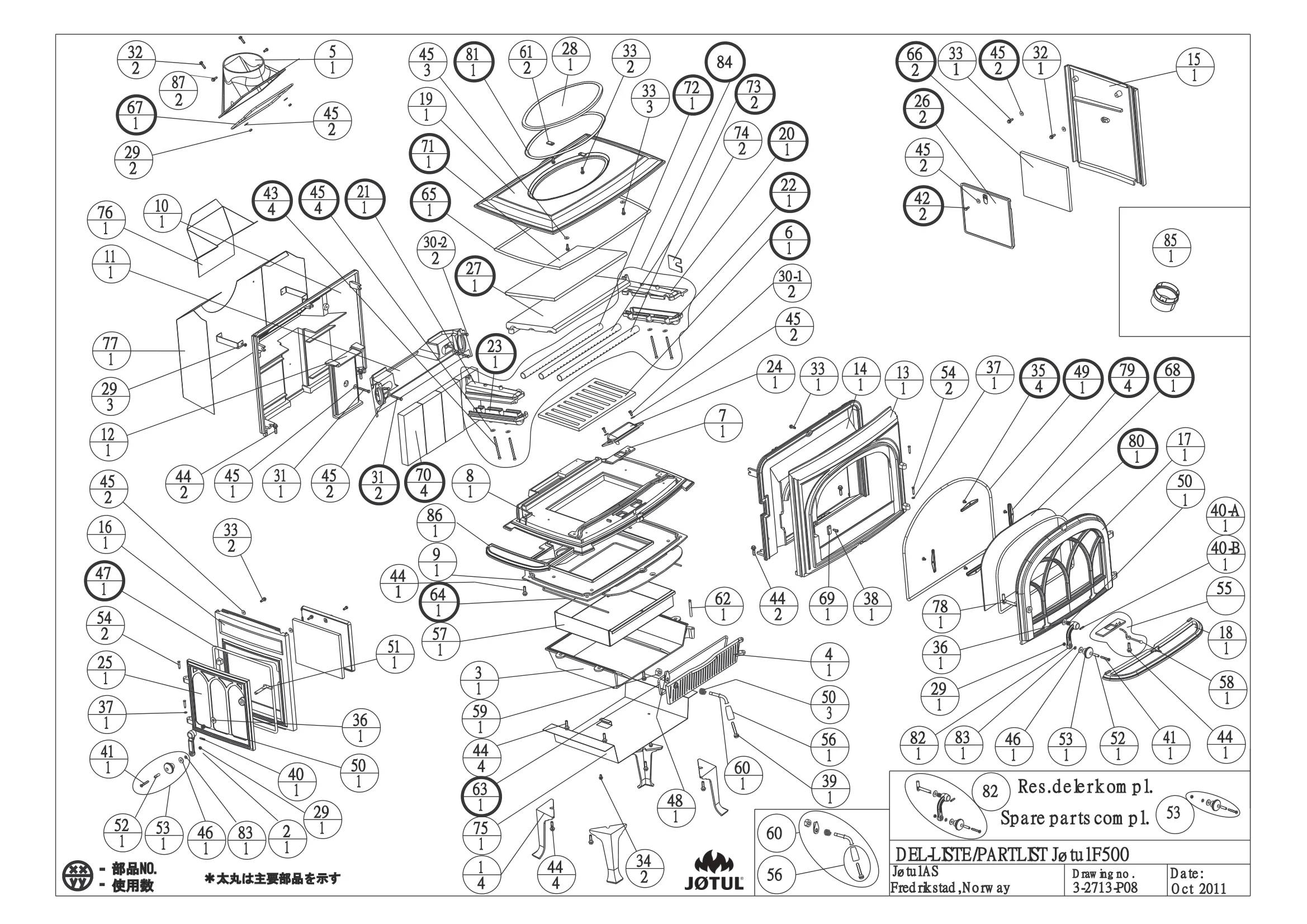 メイク PARTS LIST F500 20240401 資料 1ページ目