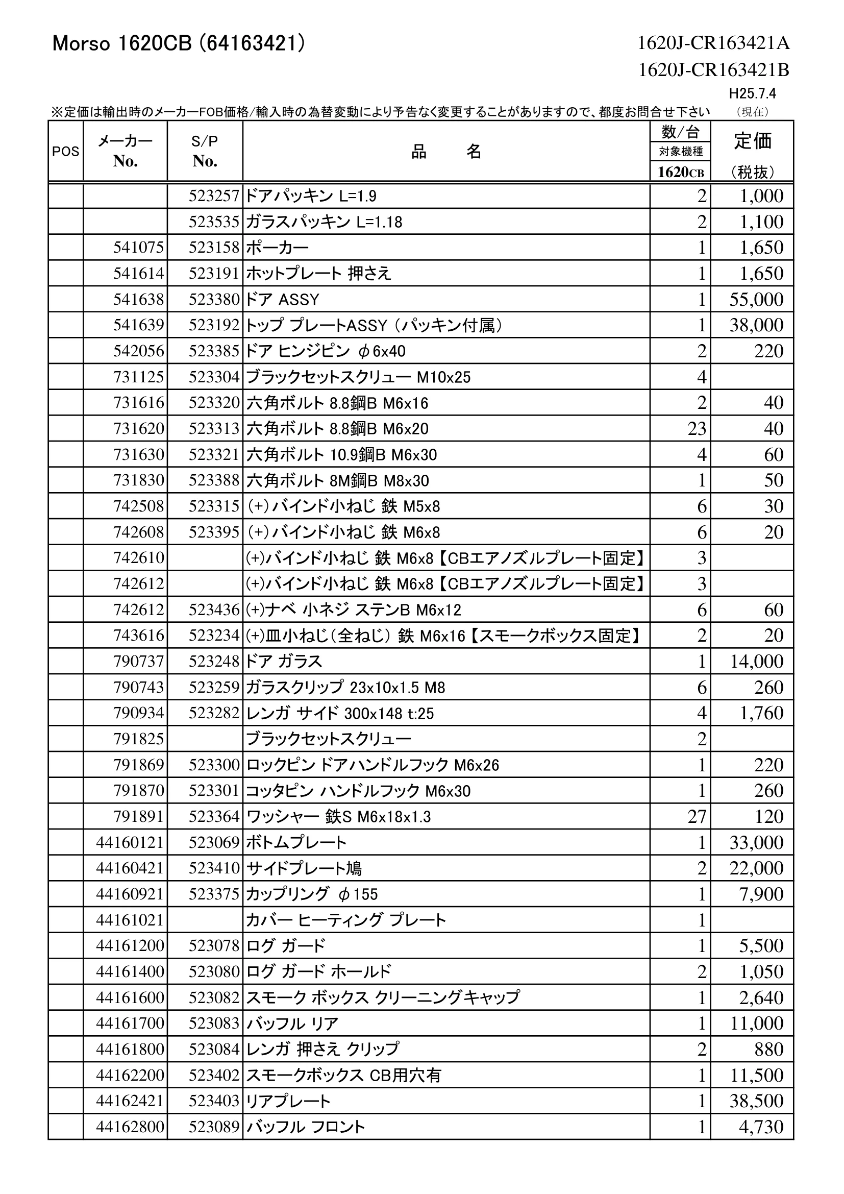 モルソー 1620CB 資料 2ページ目